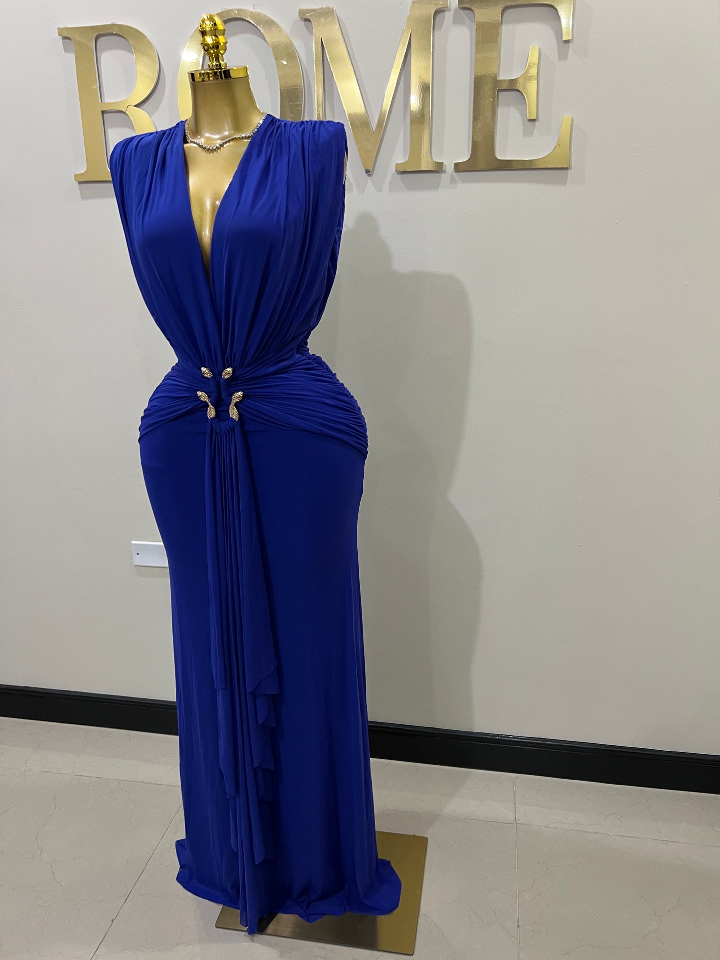 Michelle Snake Dress (Blue)