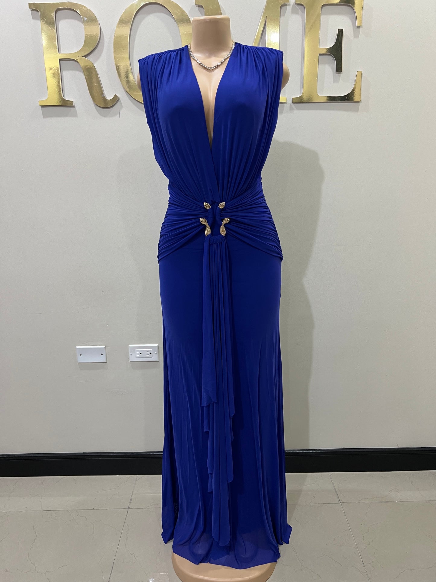 Michelle Snake Dress (Blue)