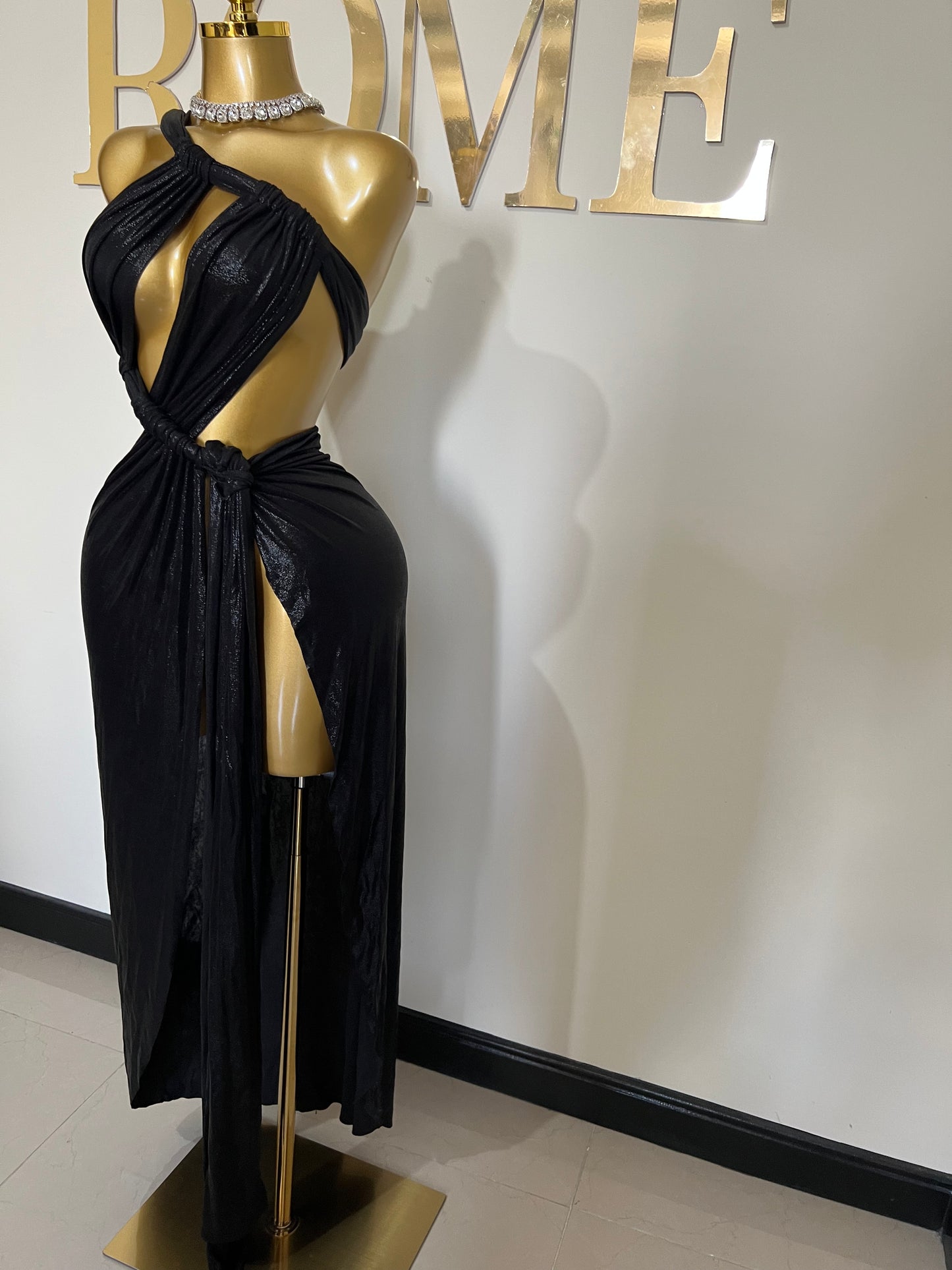 Giselle Asymmetrical Dress (Black)