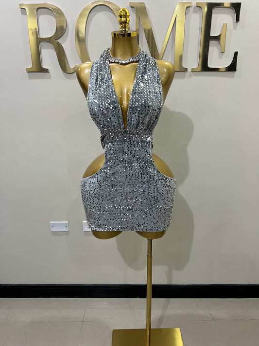 Kate Sequin Dress (Grey)