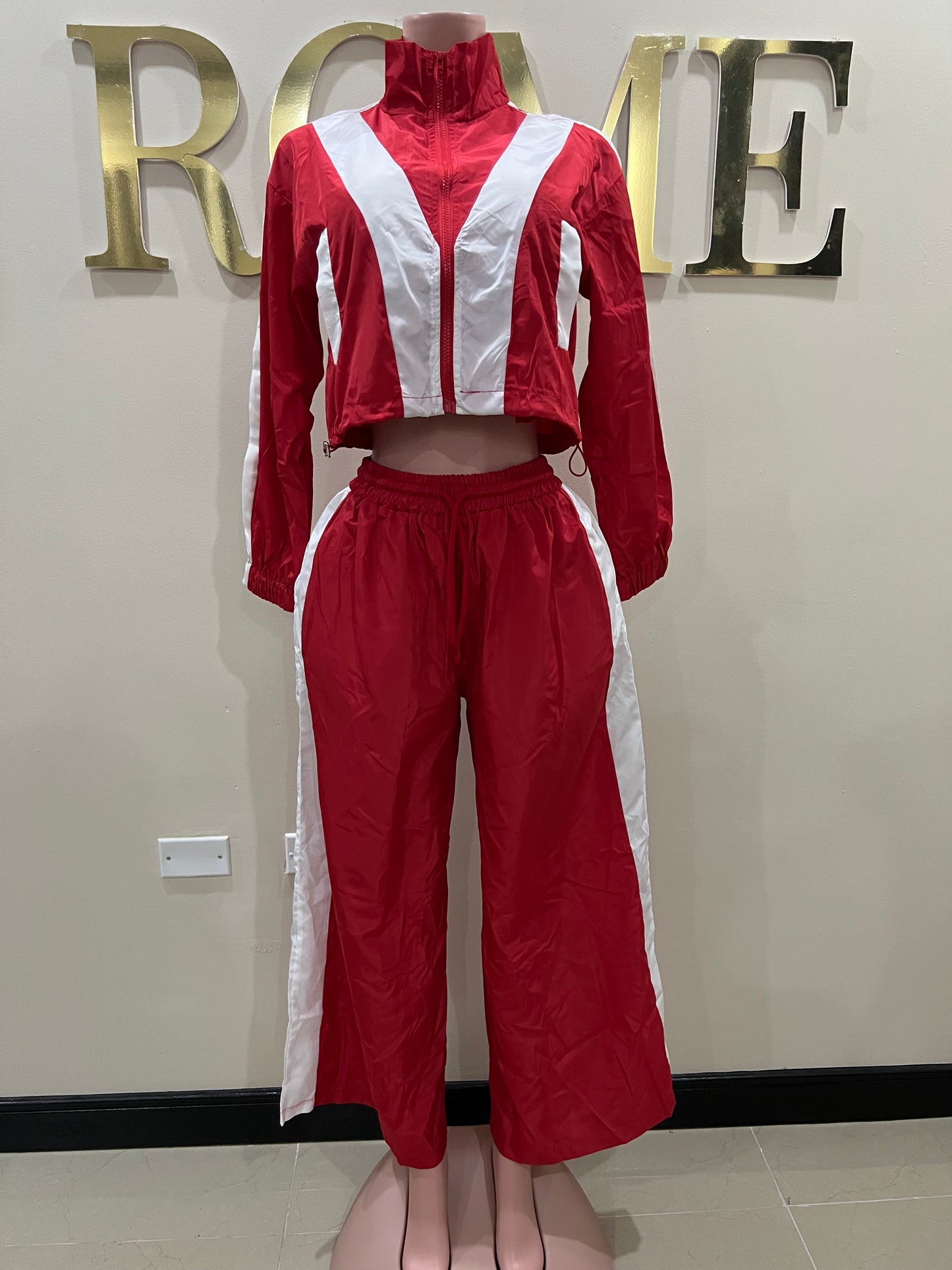 Brooklyn Tracksuit Pants Set (Red)