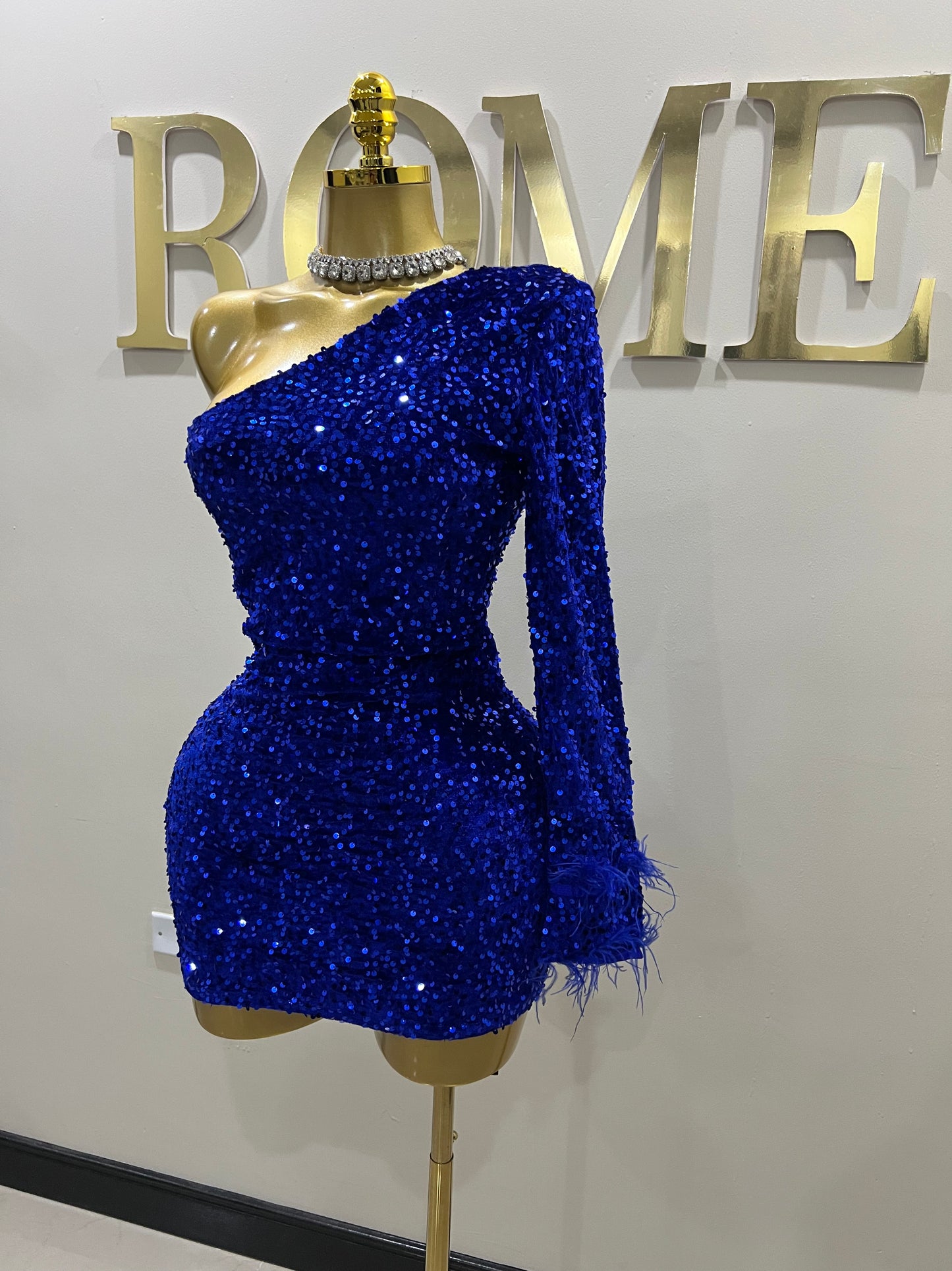 Holly Mini Dress (Blue)