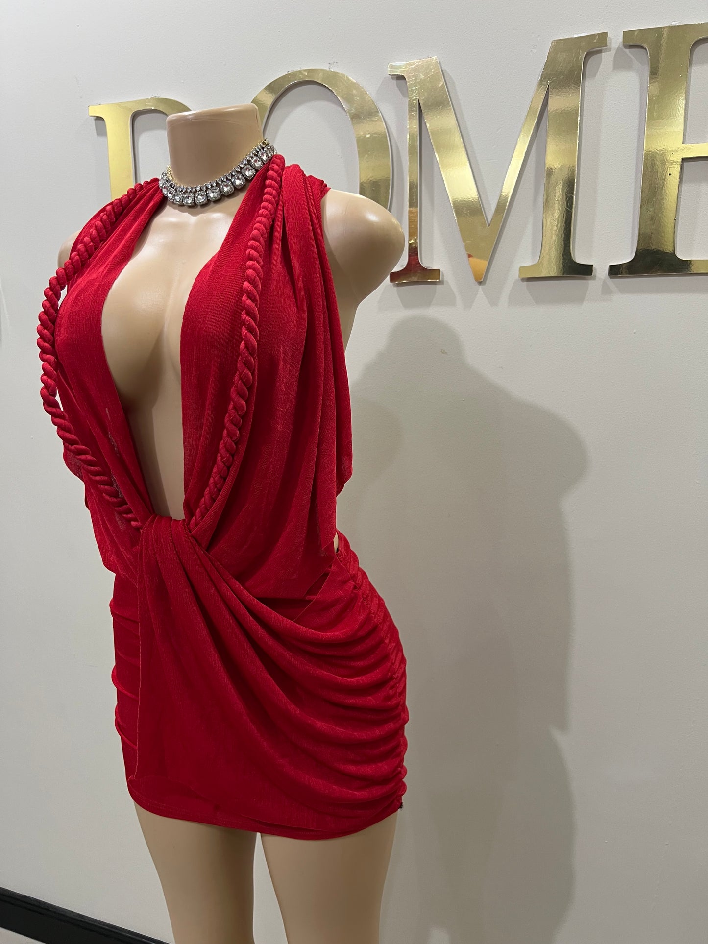 Cassie Rope Dress (Red)