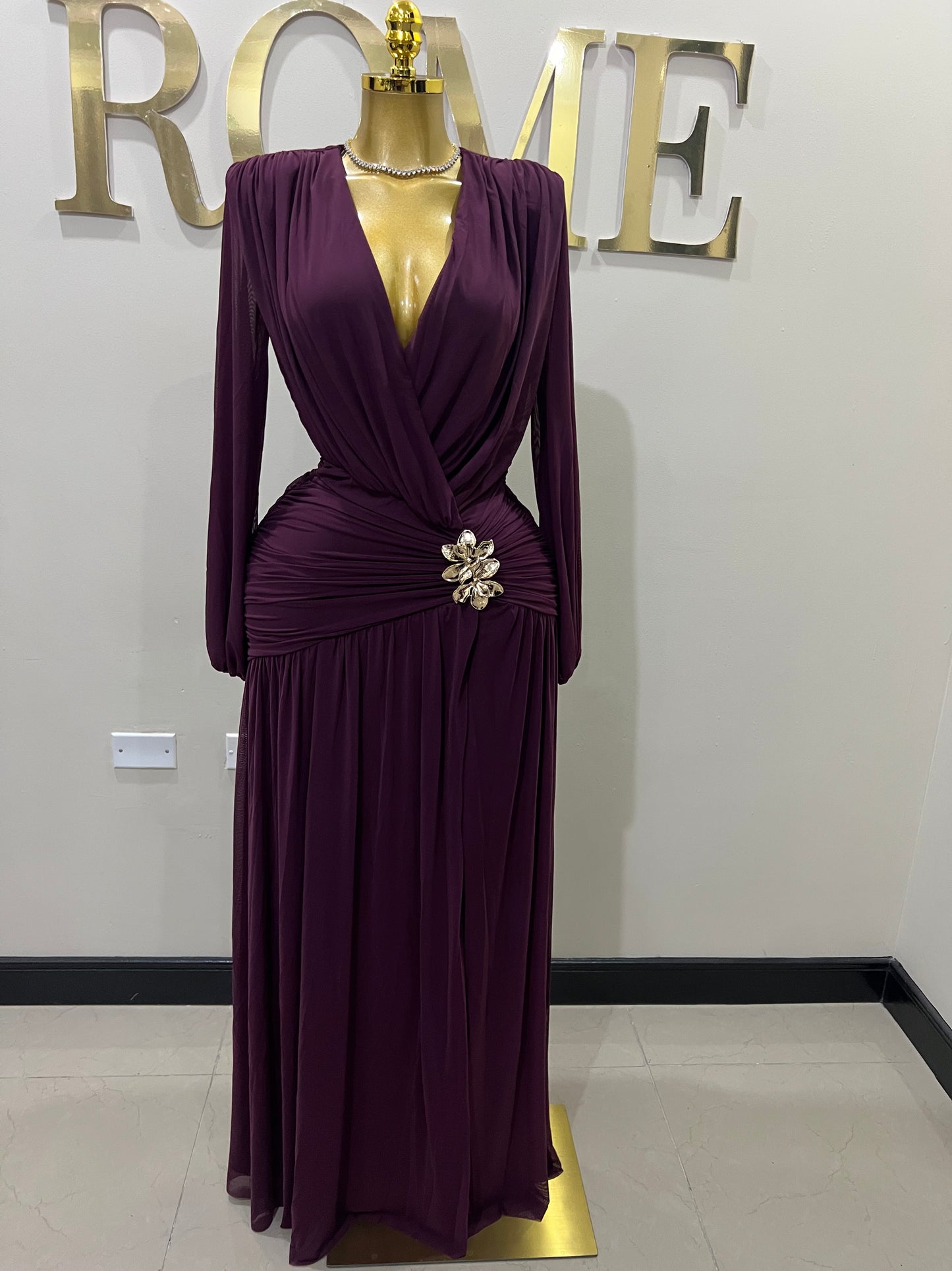 Michelle Valor Dress (Black Cherry Purple)