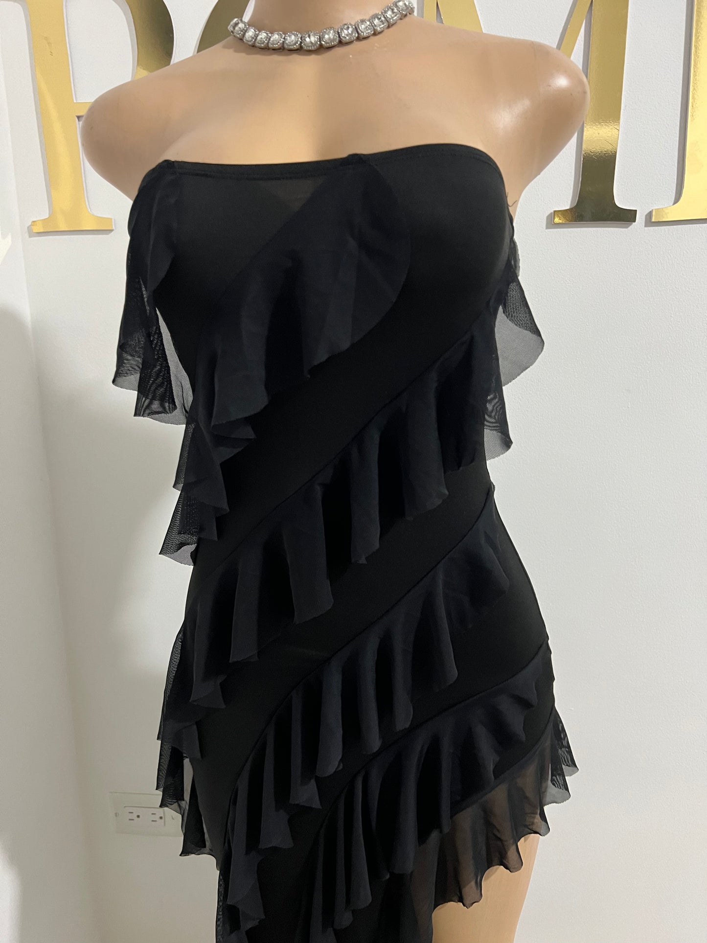 Chelsea Ruffle Dress (Black)