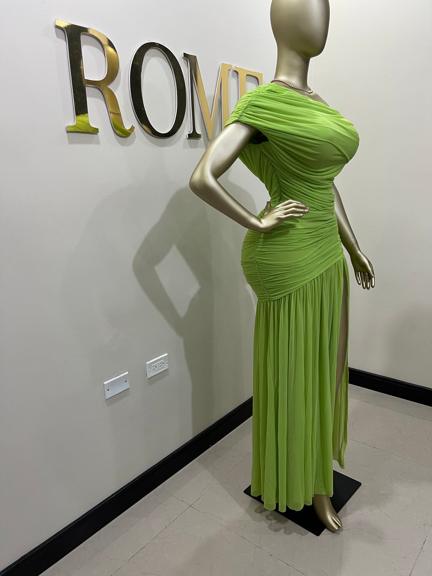 Michelle Tiana Split Dress (Green)