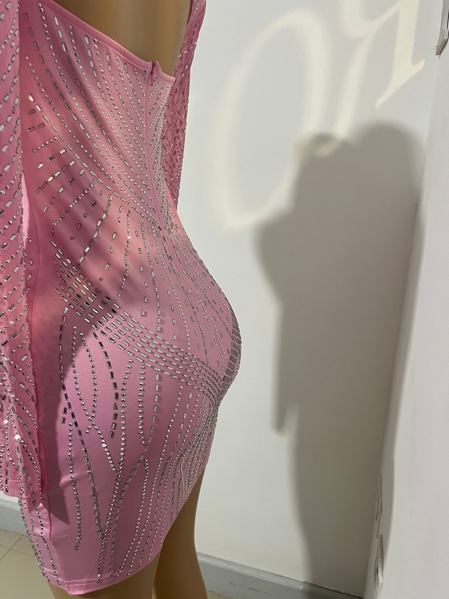 Helix Medusa Crystal Dress (Light-Pink)