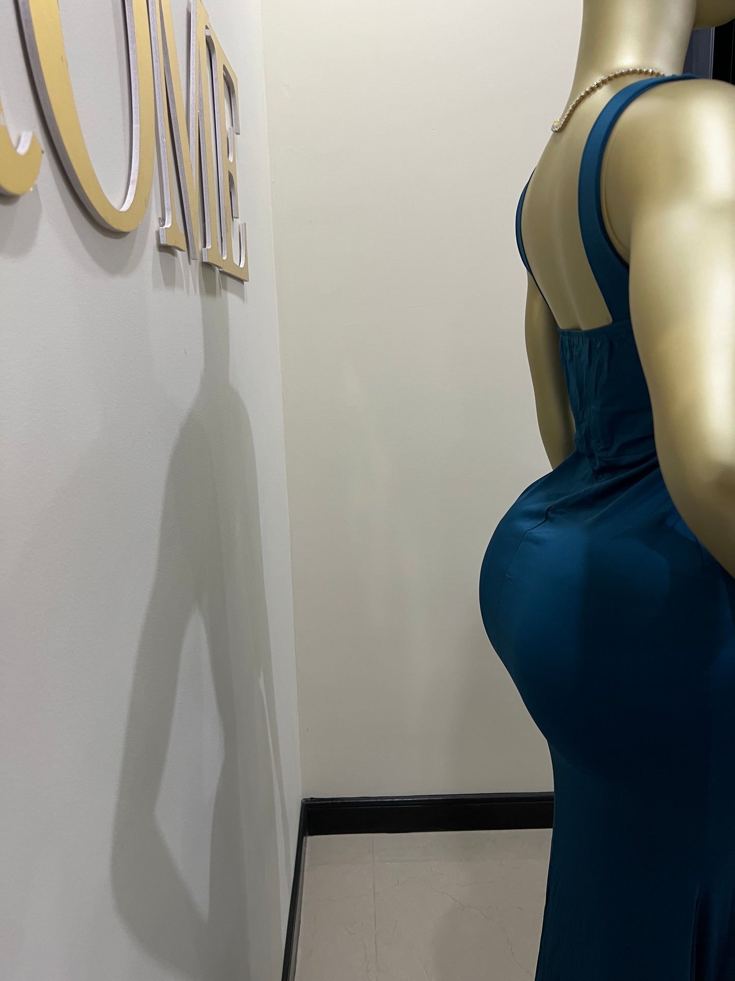 Kerry Ann Train Dress (Blue)