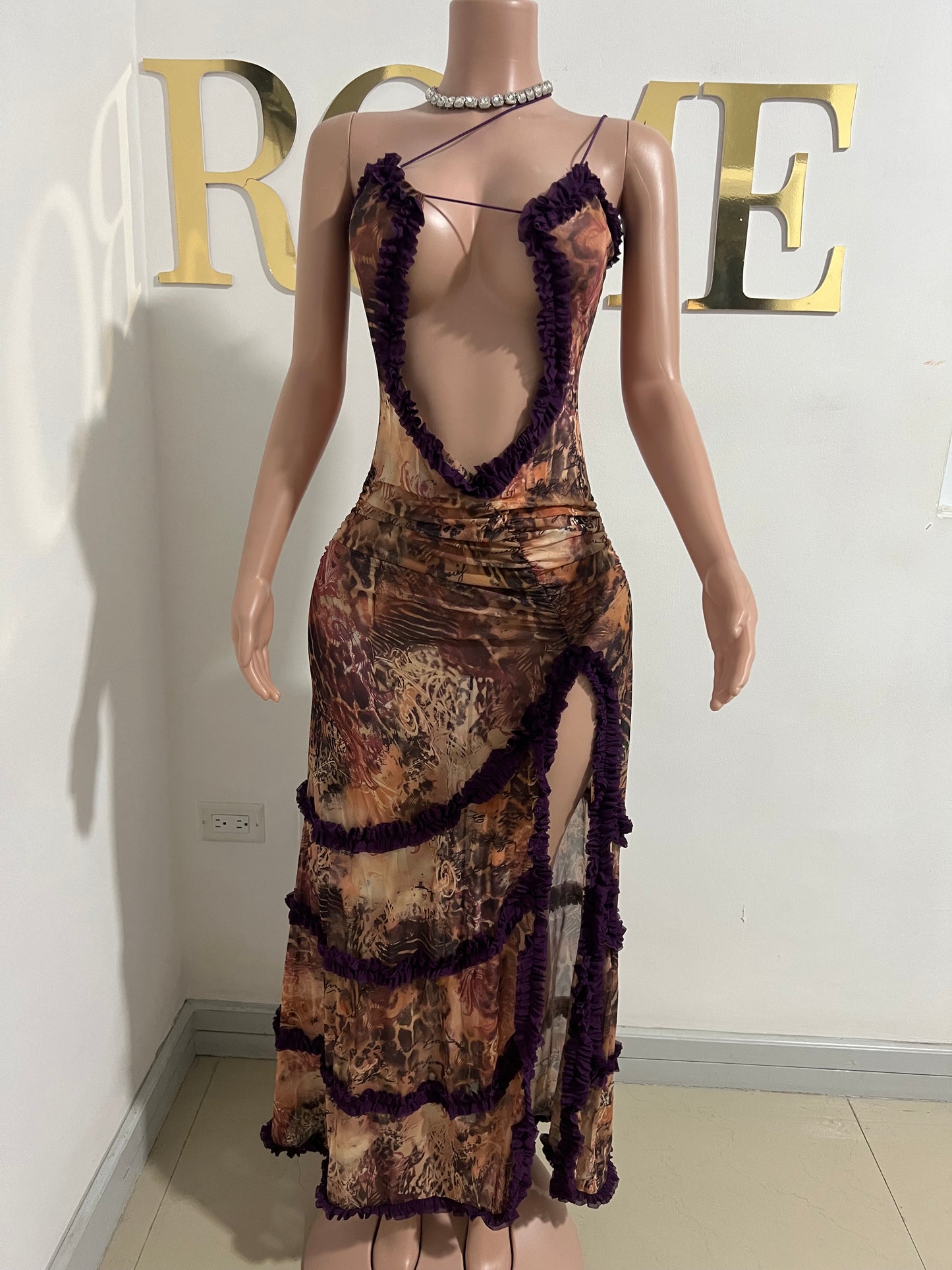 Mila Sheer Dress (Multi- colored)