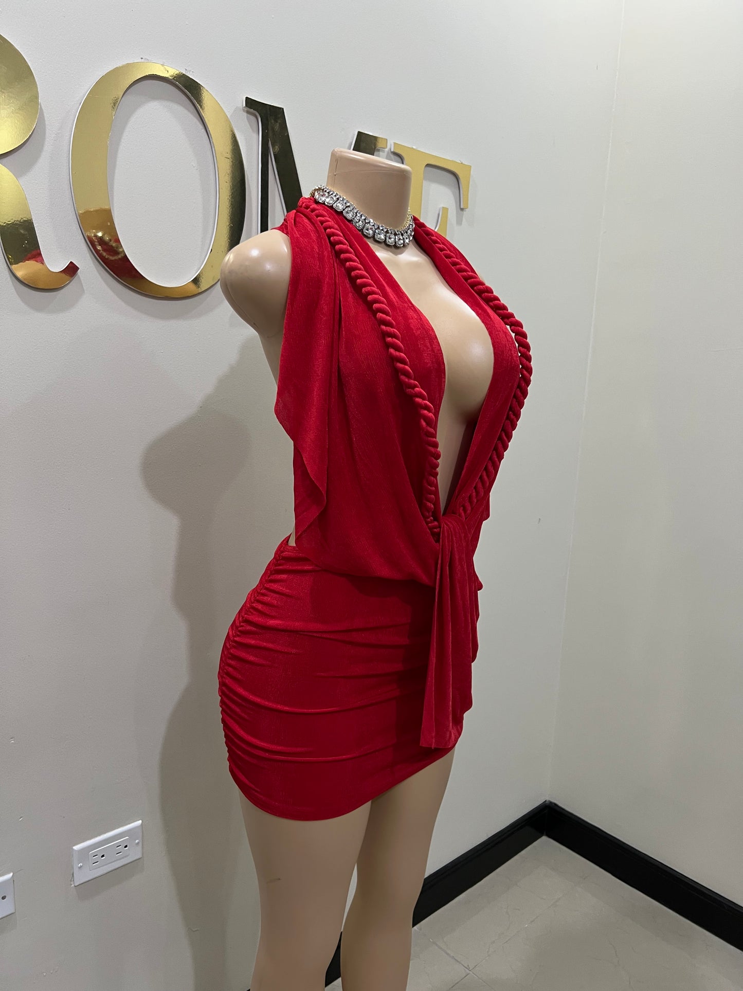Cassie Rope Dress (Red)