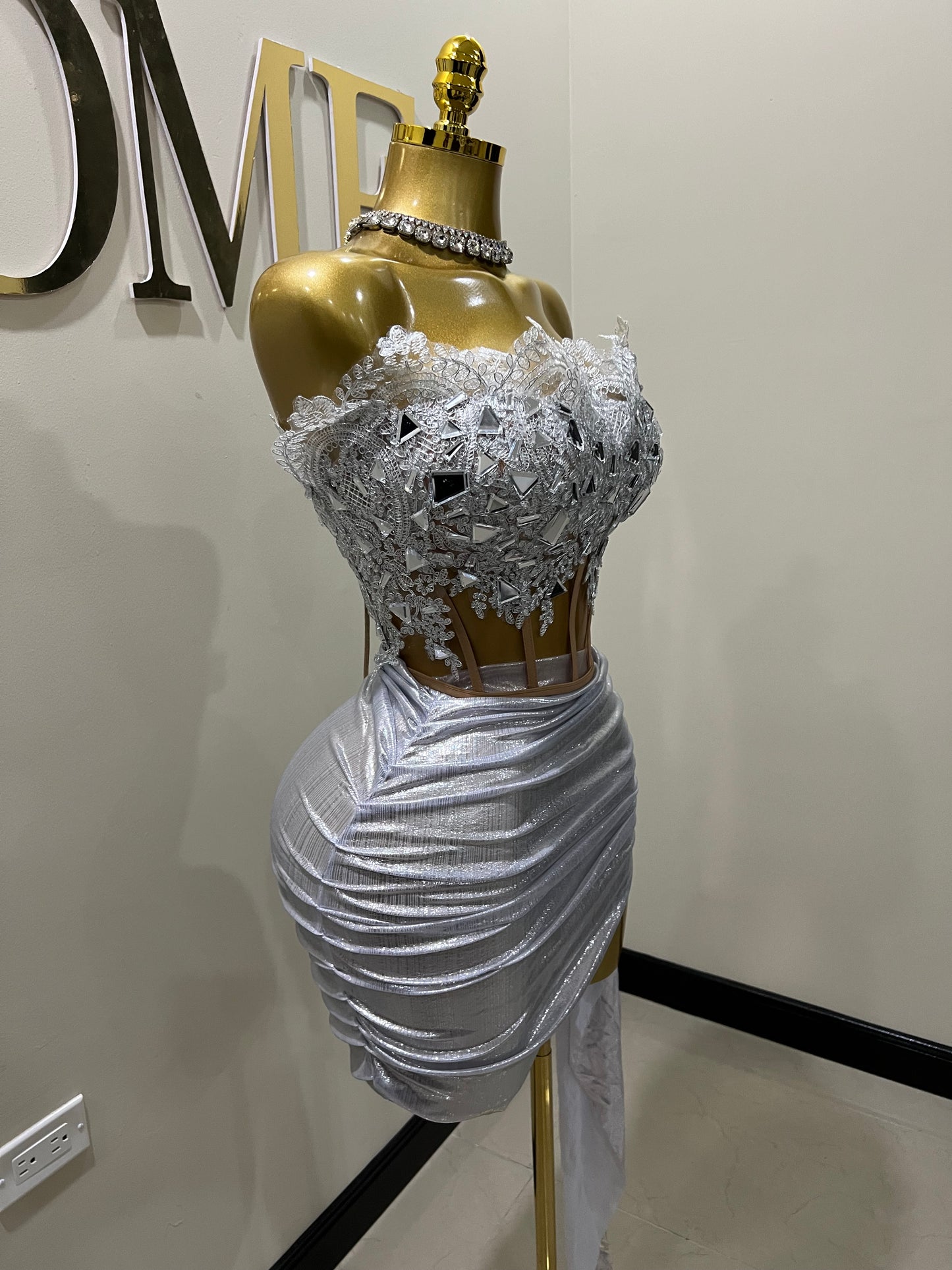 Snow Queen Glacier Mirrors Skirt Set (Silver)