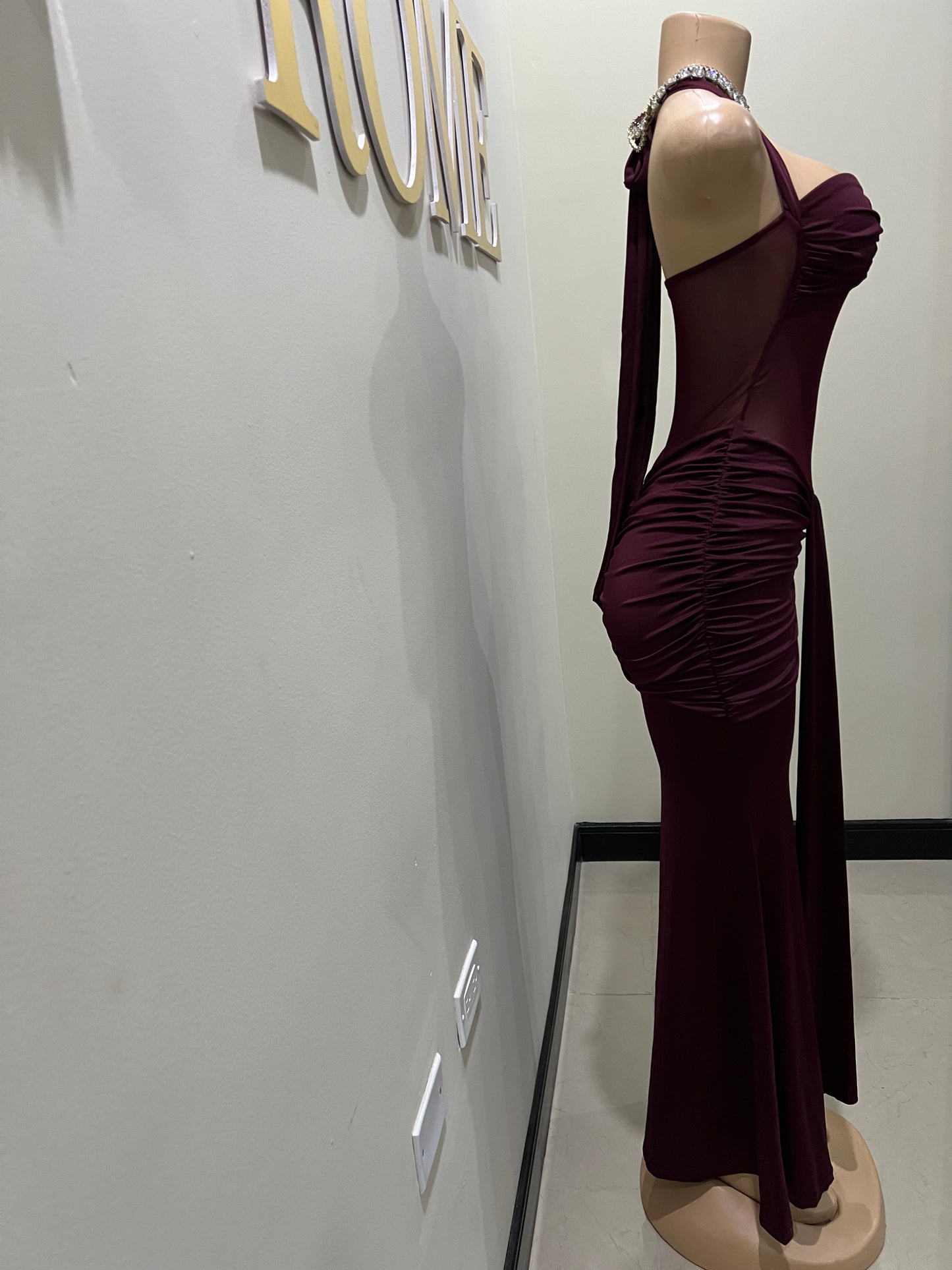 Sweetheart Nara Dress (Burgundy)