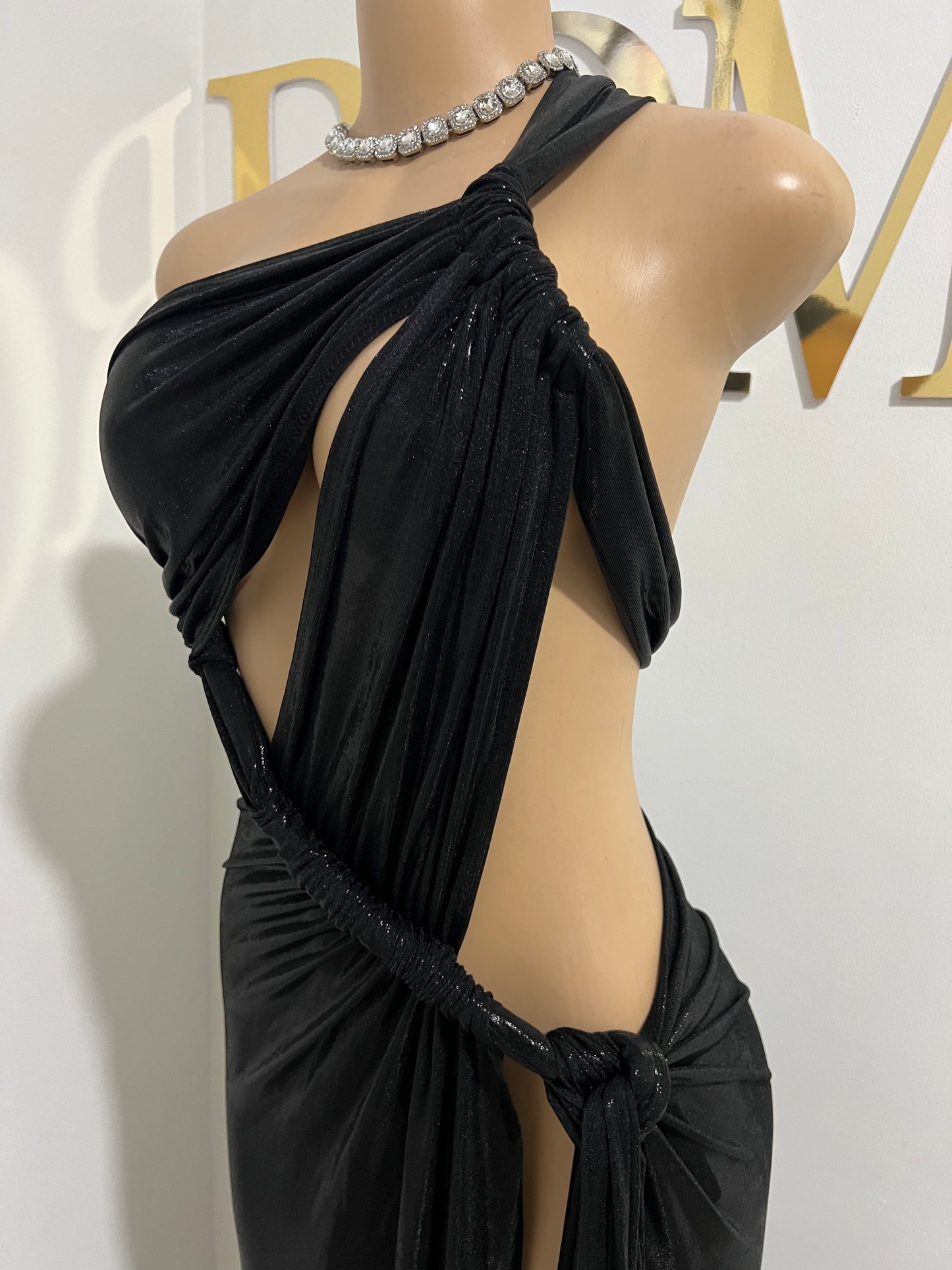 Giselle Asymmetrical Dress (Black)