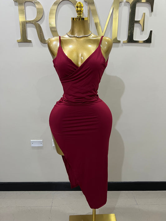 Marlo Dress (Burgundy)