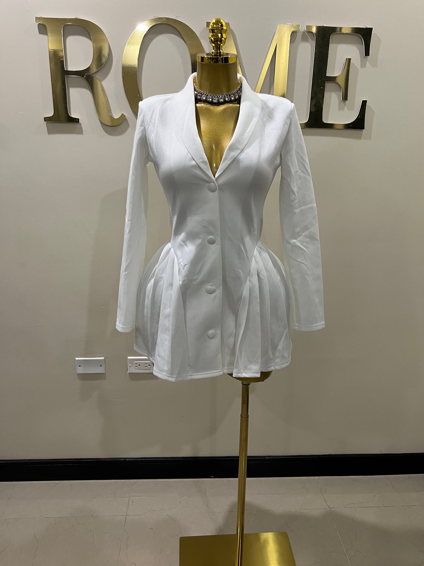 Jodie Mini Dress (White)