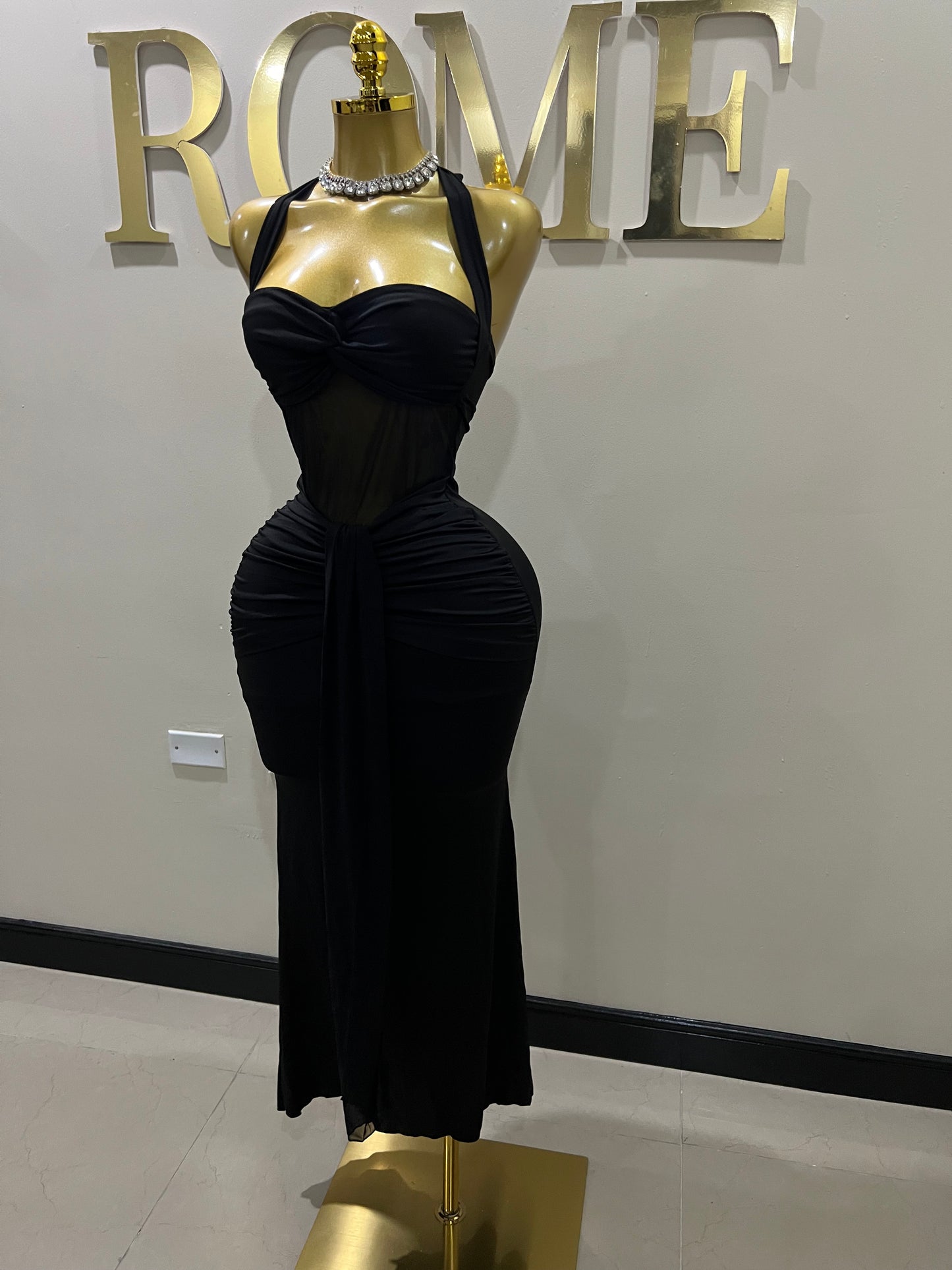 Sweetheart Vibe Nara Dress (Black)