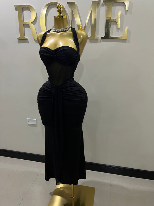 Sweetheart Vibe Nara Dress (Black)