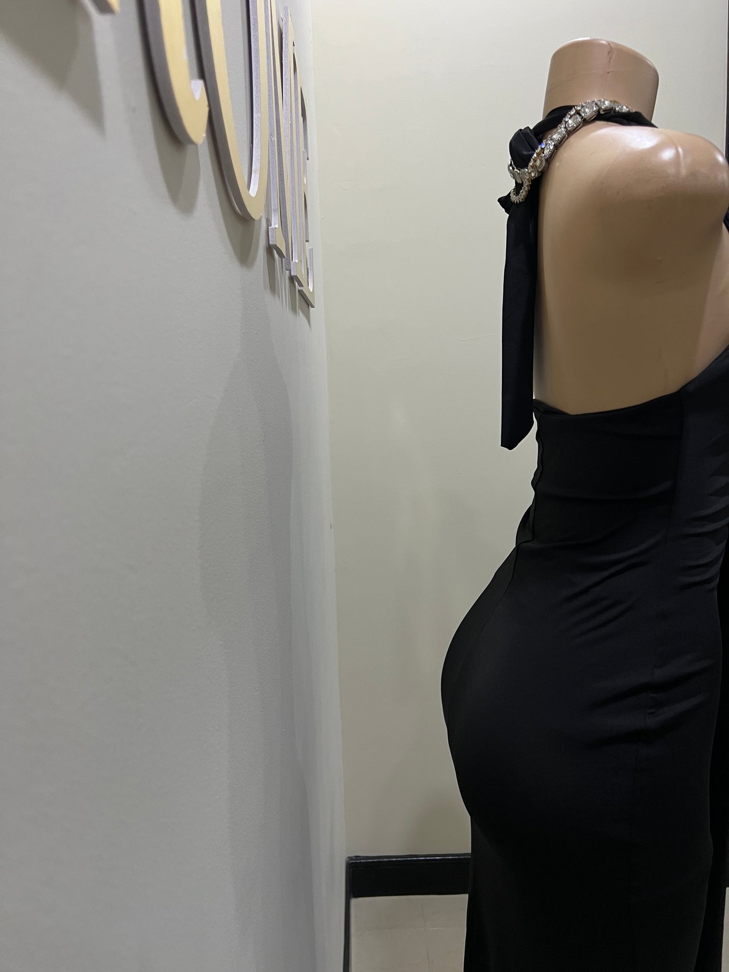 Chinelle Nara Halter Vibe Dress (Black)