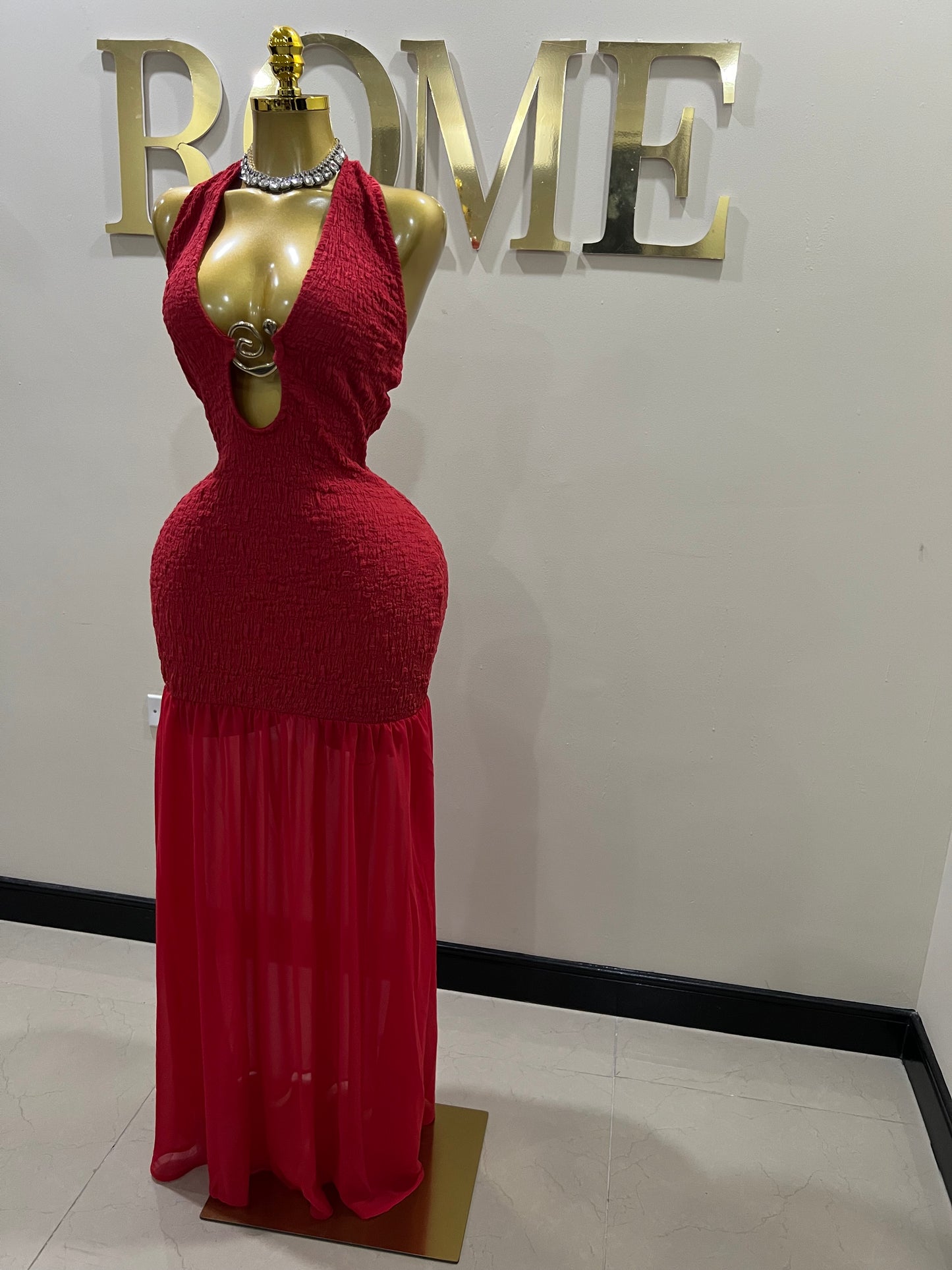 Athena Swirl Dress (Red)