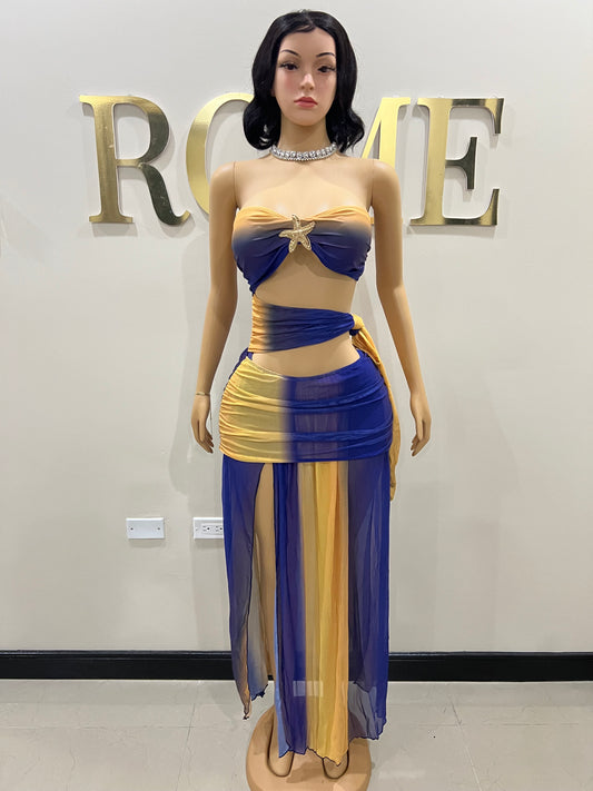 Starfish 2 Pcs Monokini & Skirt Set