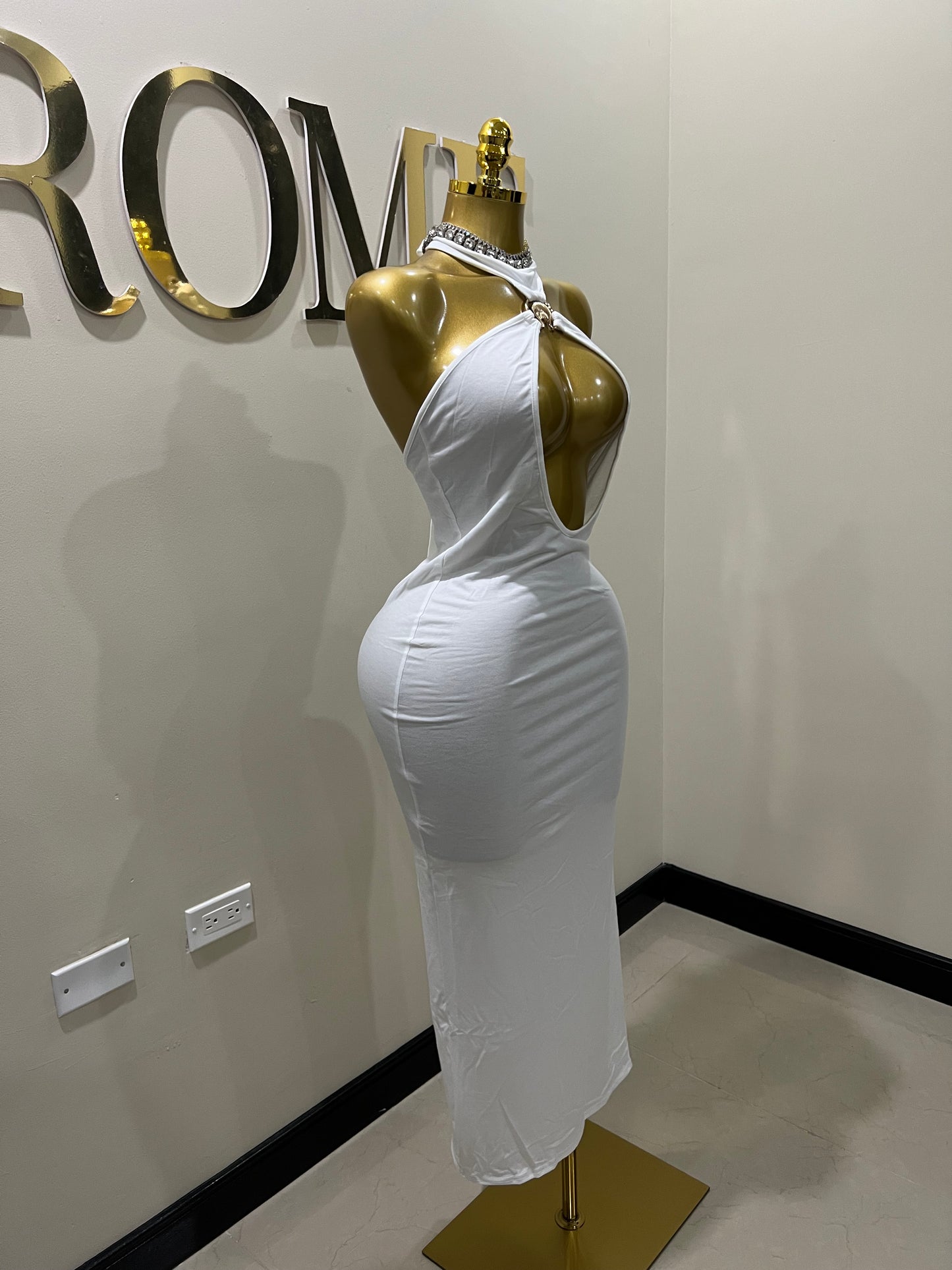 Kim Slay Seashell Dress (White)