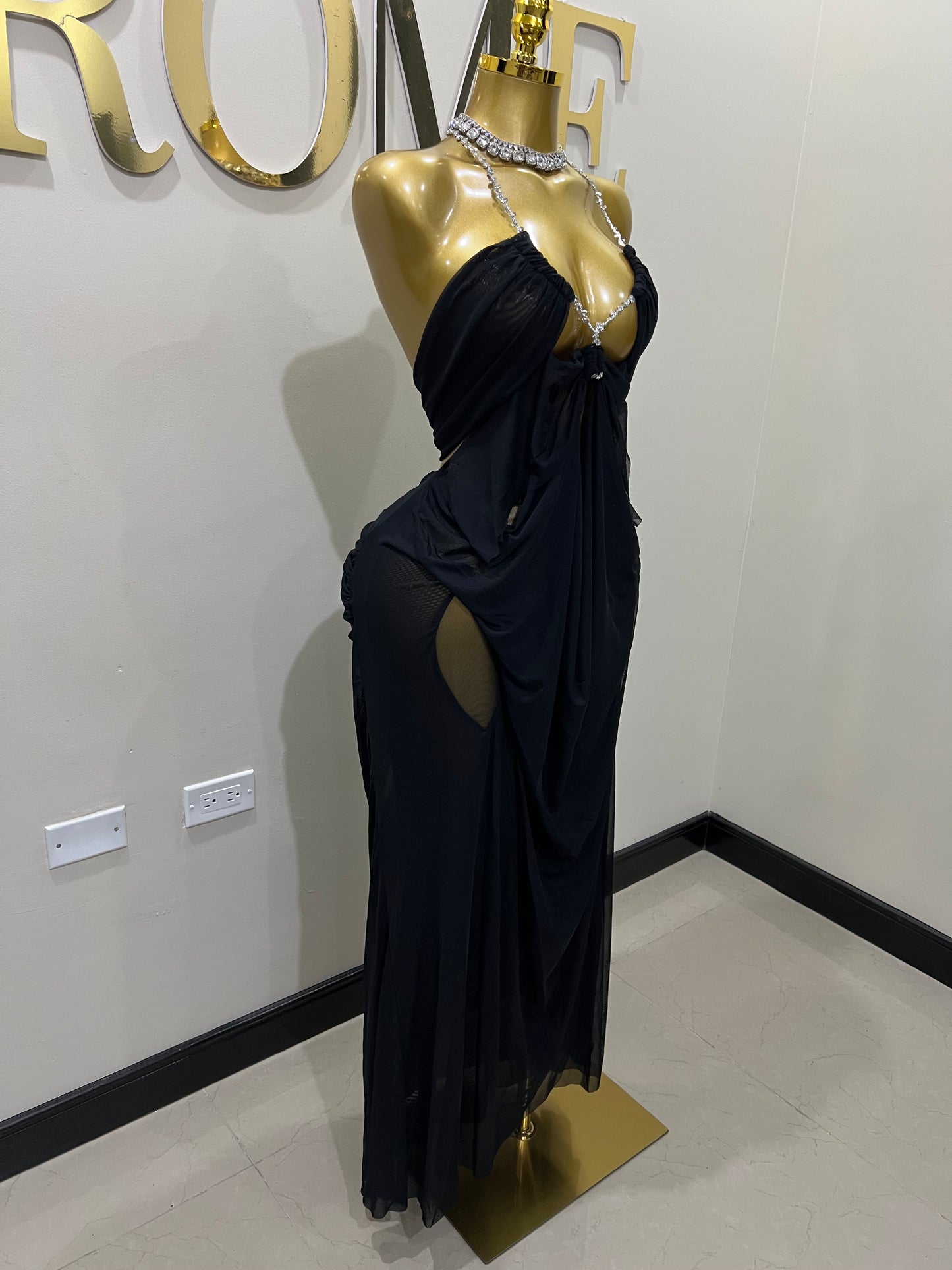 Kim Mesh Dress (Black)