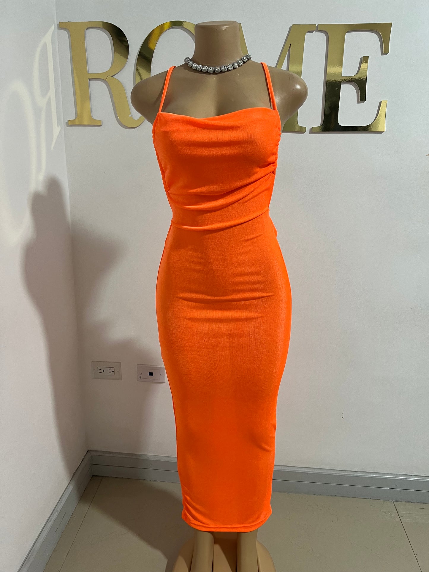 Carey Vibe Dress (Orange)