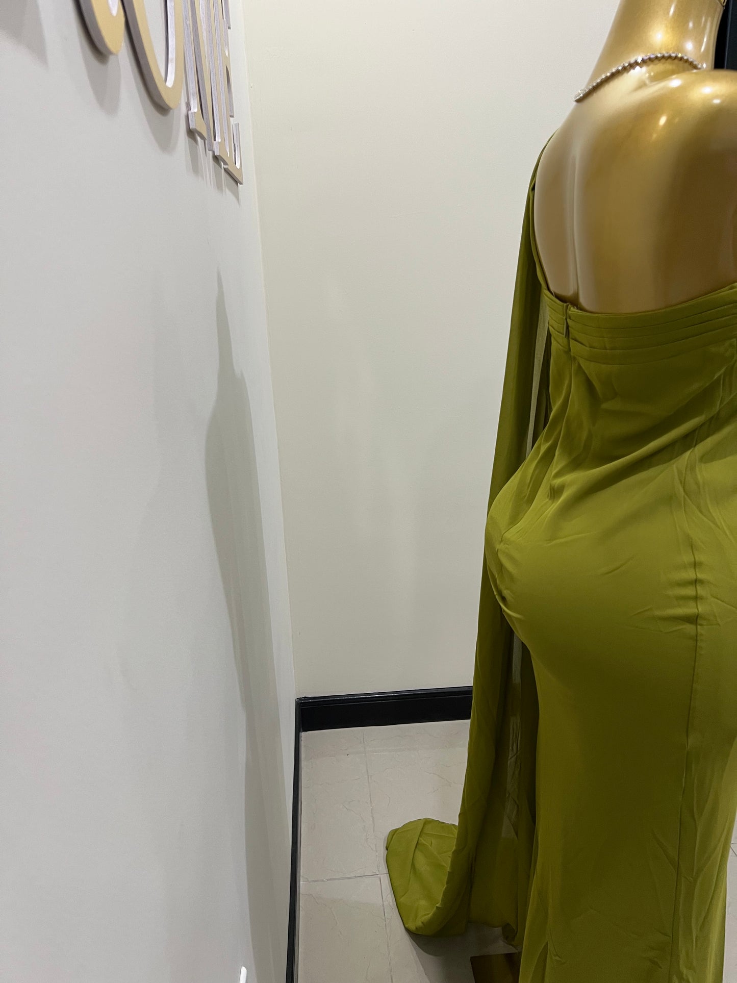 Isabella Chiffon Dress (Green)