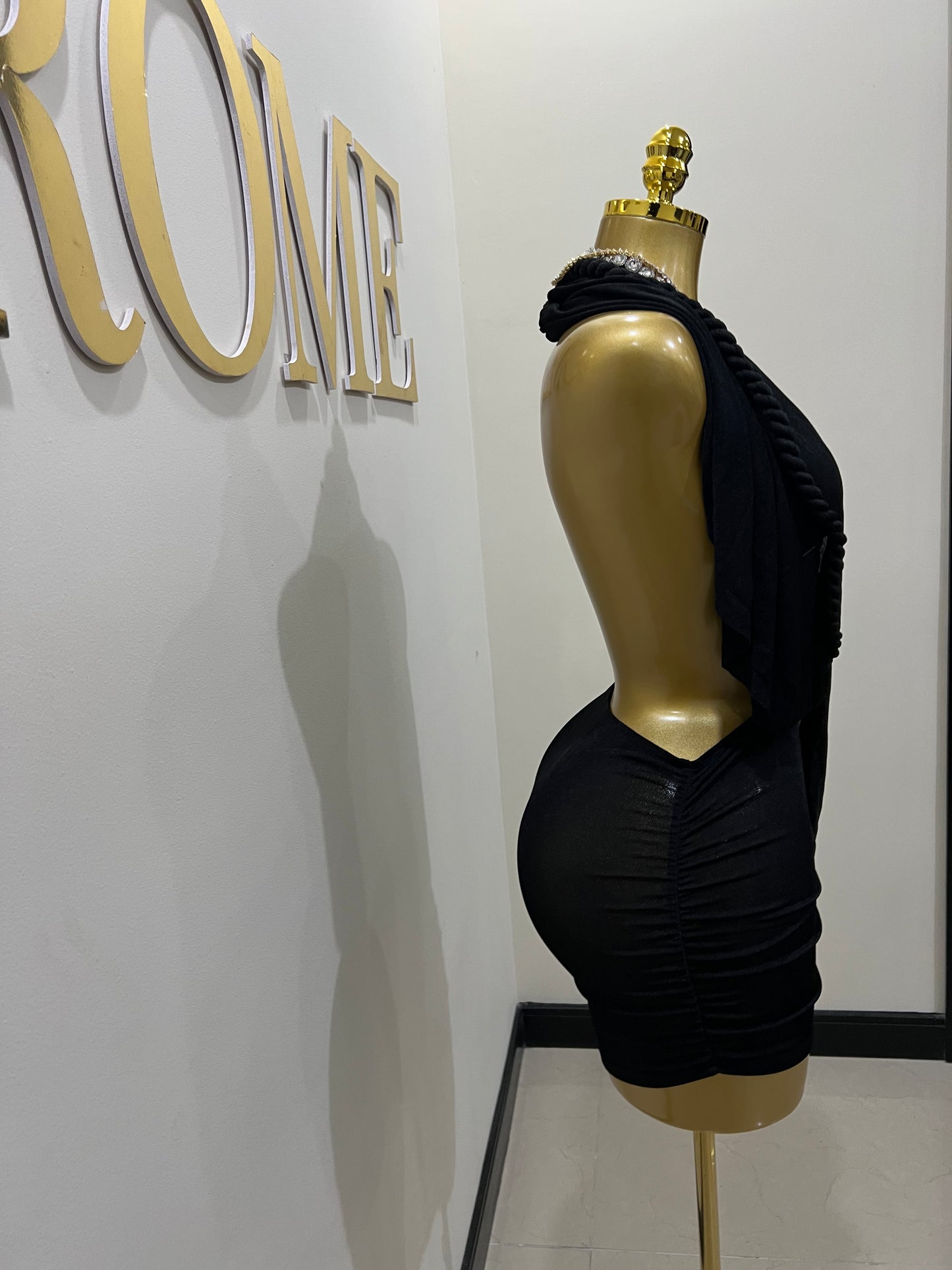 Cassie Rope Dress (Black)