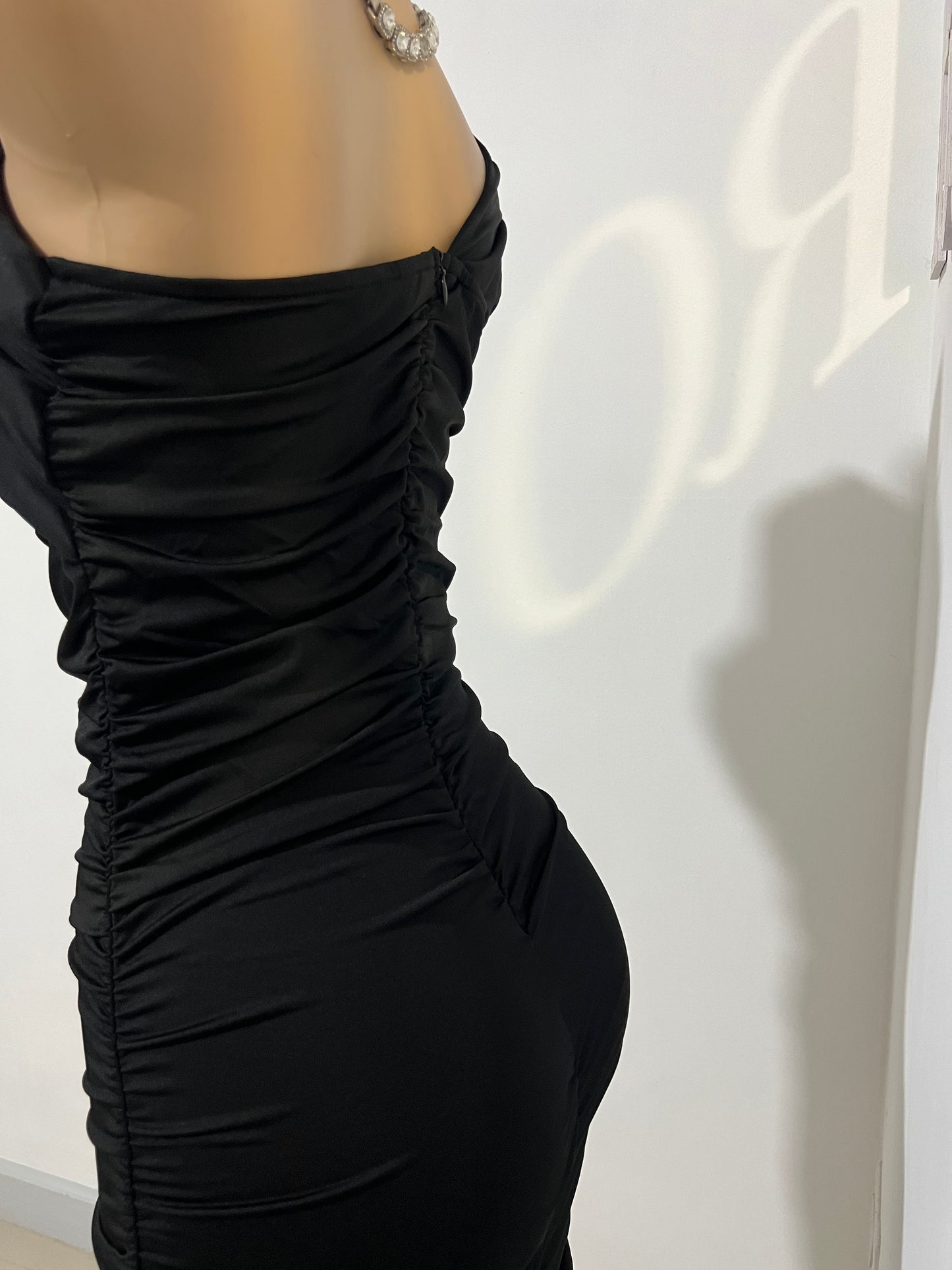 Porsha One Strap Dress (Black)