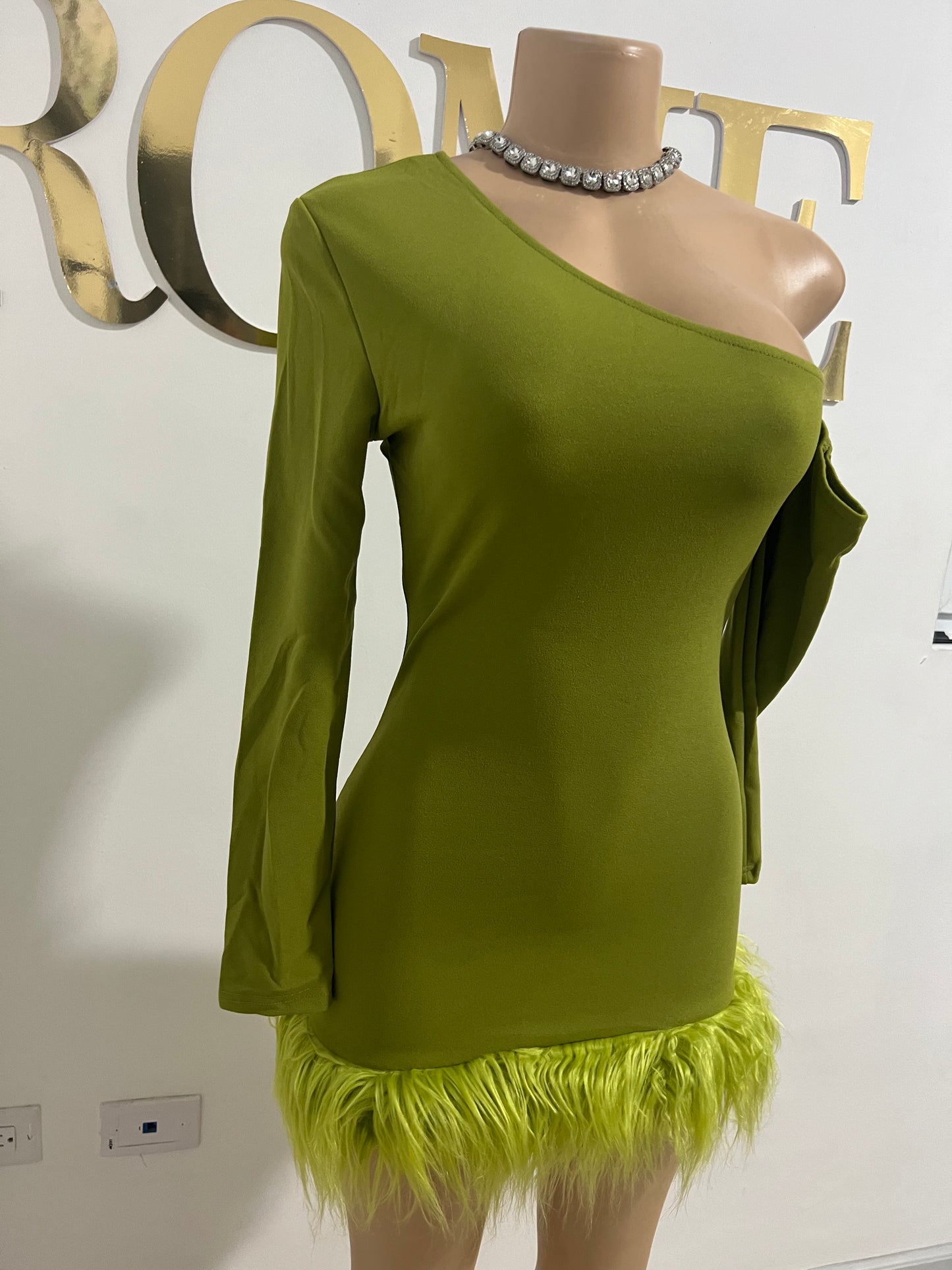 Moira Long Sleeve Dress (Green)