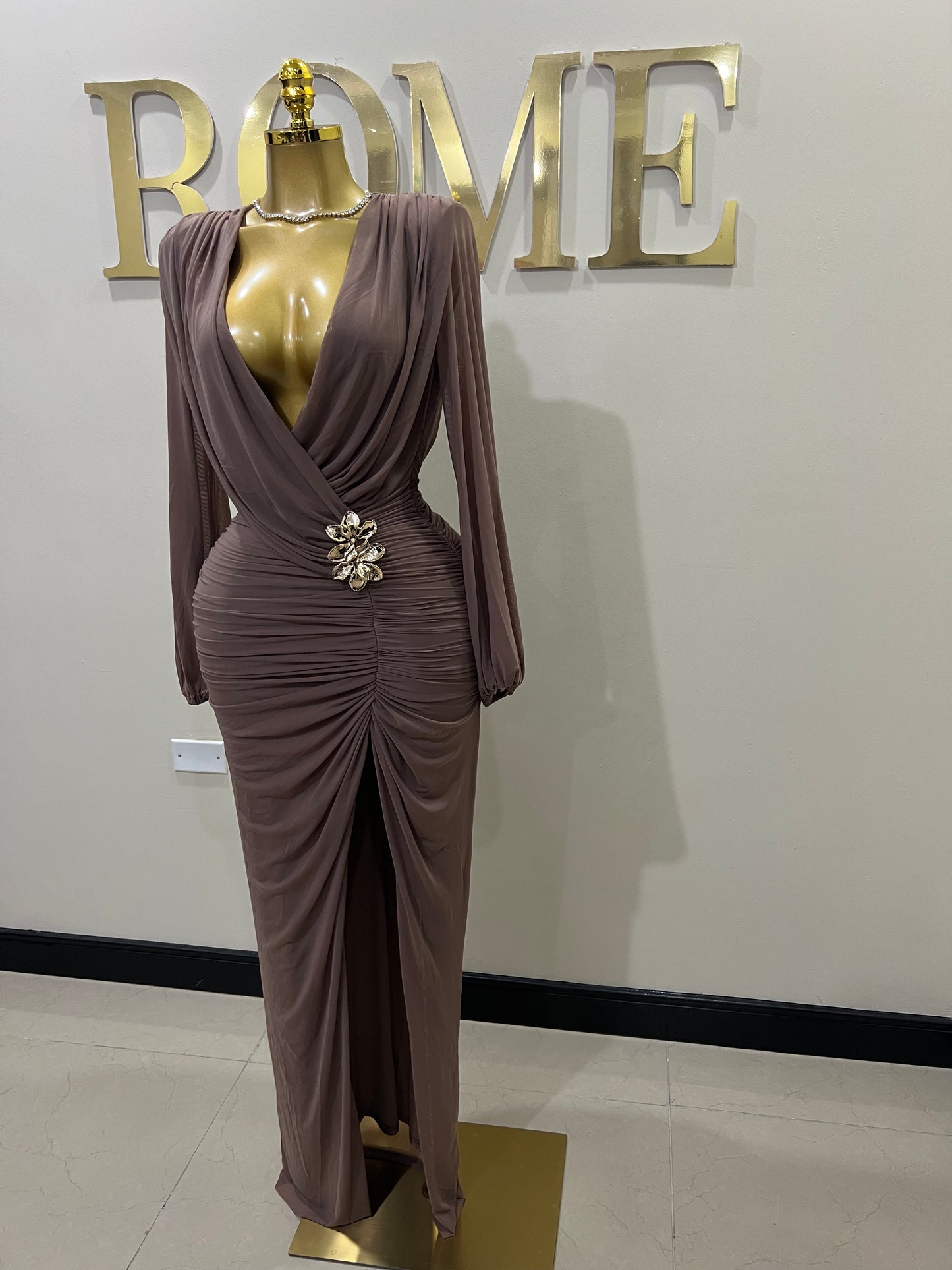 Michelle Sim Dress (Brown)