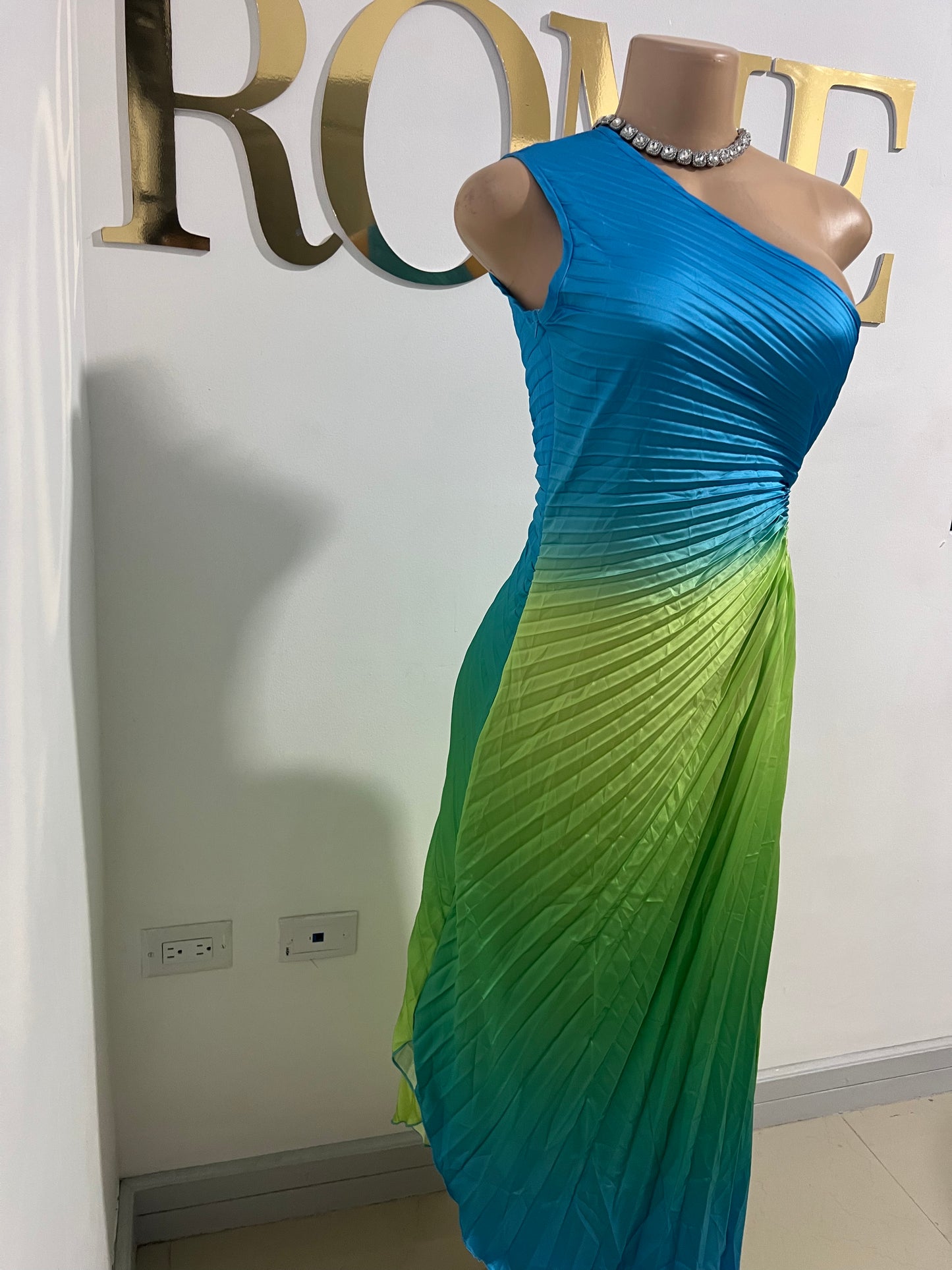 Carli Dress (Blue - green)