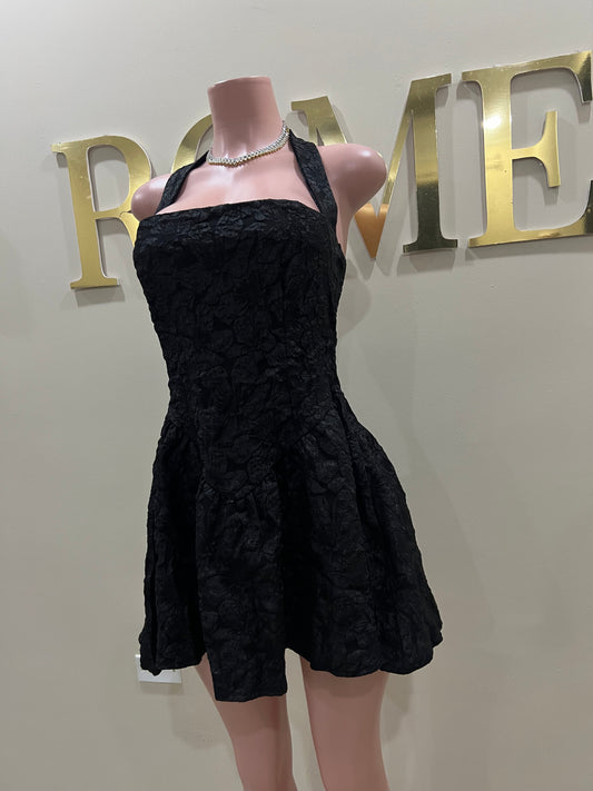 Diana Textured Dress (Black)