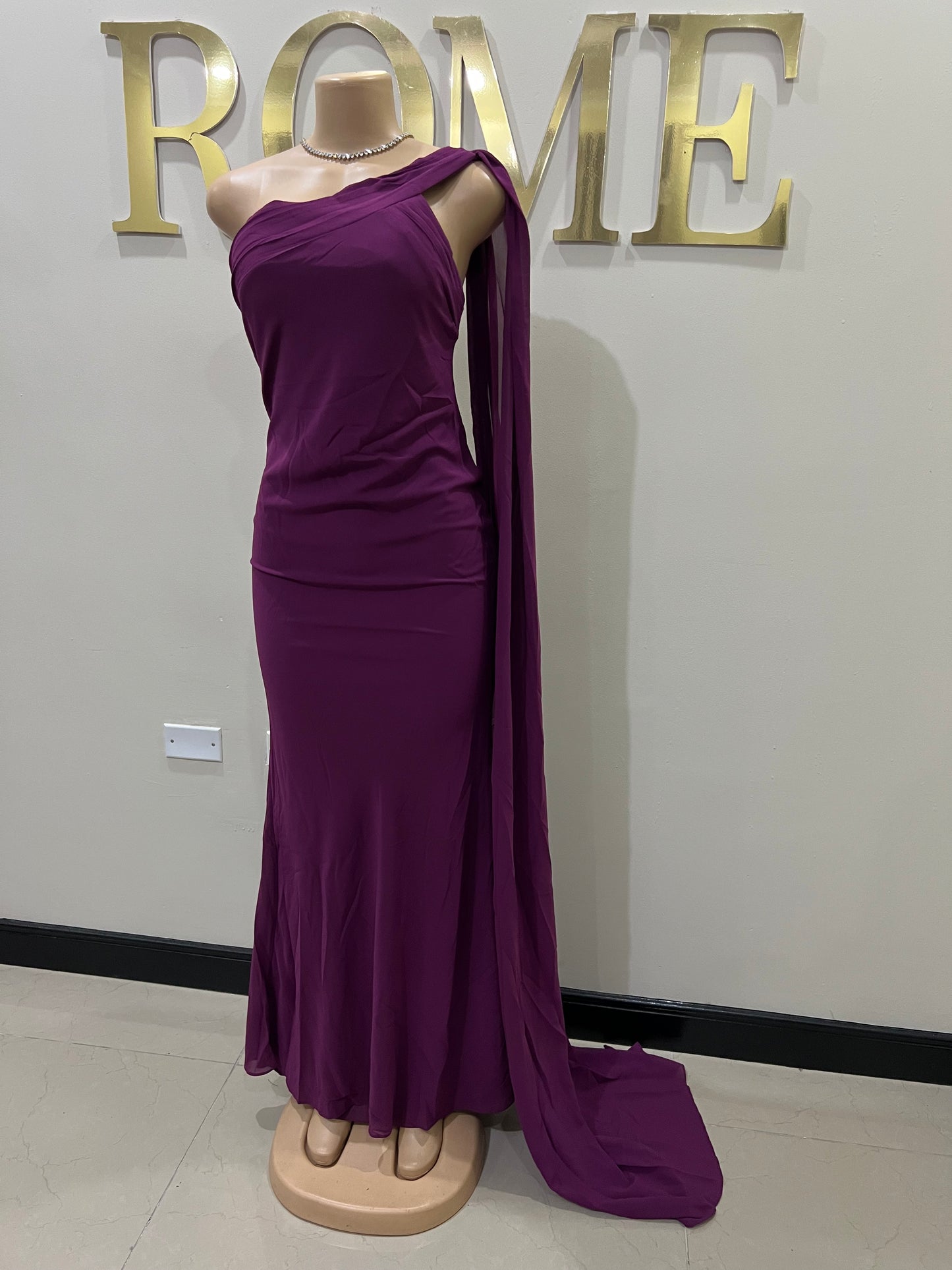 Isabella Chiffon Dress (Purple)