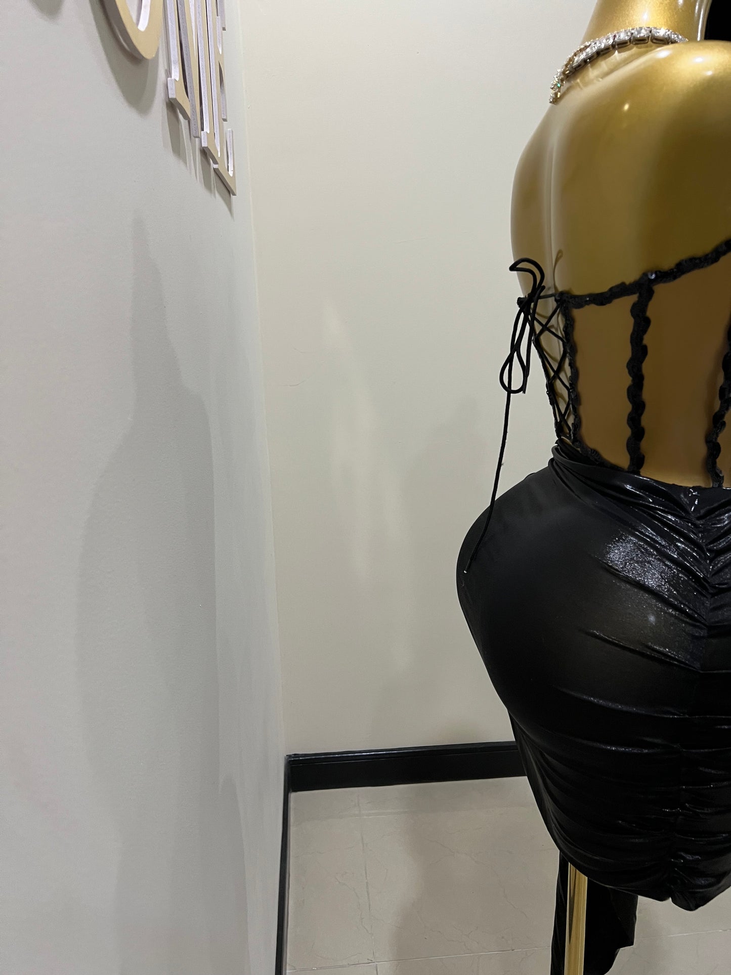 Orion Glacier Gemstone Skirt Set (Black)