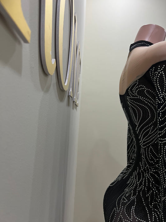 Kingdom Dress (Black & Silver)