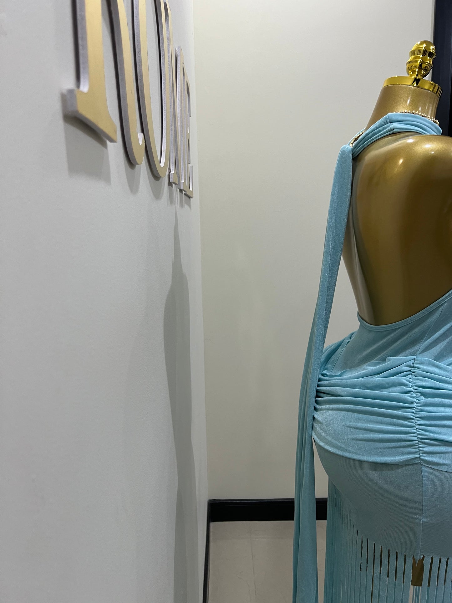 Alice Fringe Dress (Blue)