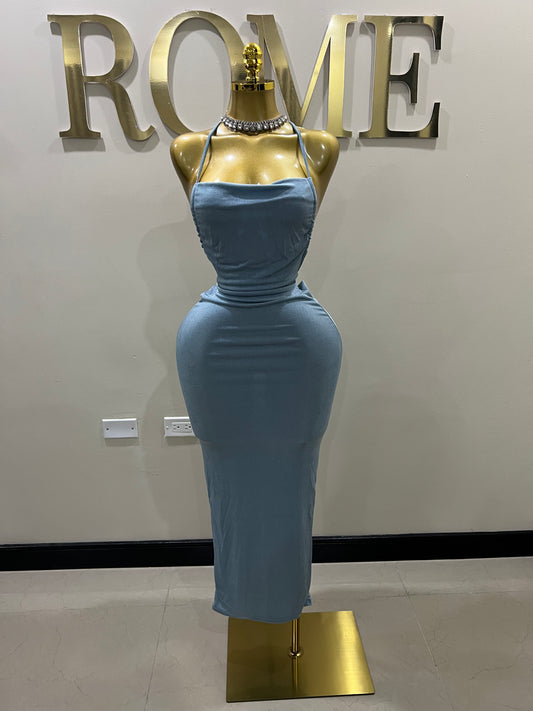 Carey Vibe Dress (Ash Blue)