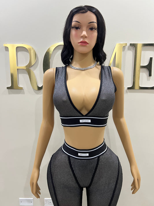 Tami 2 Pcs Tights Set (Silver)