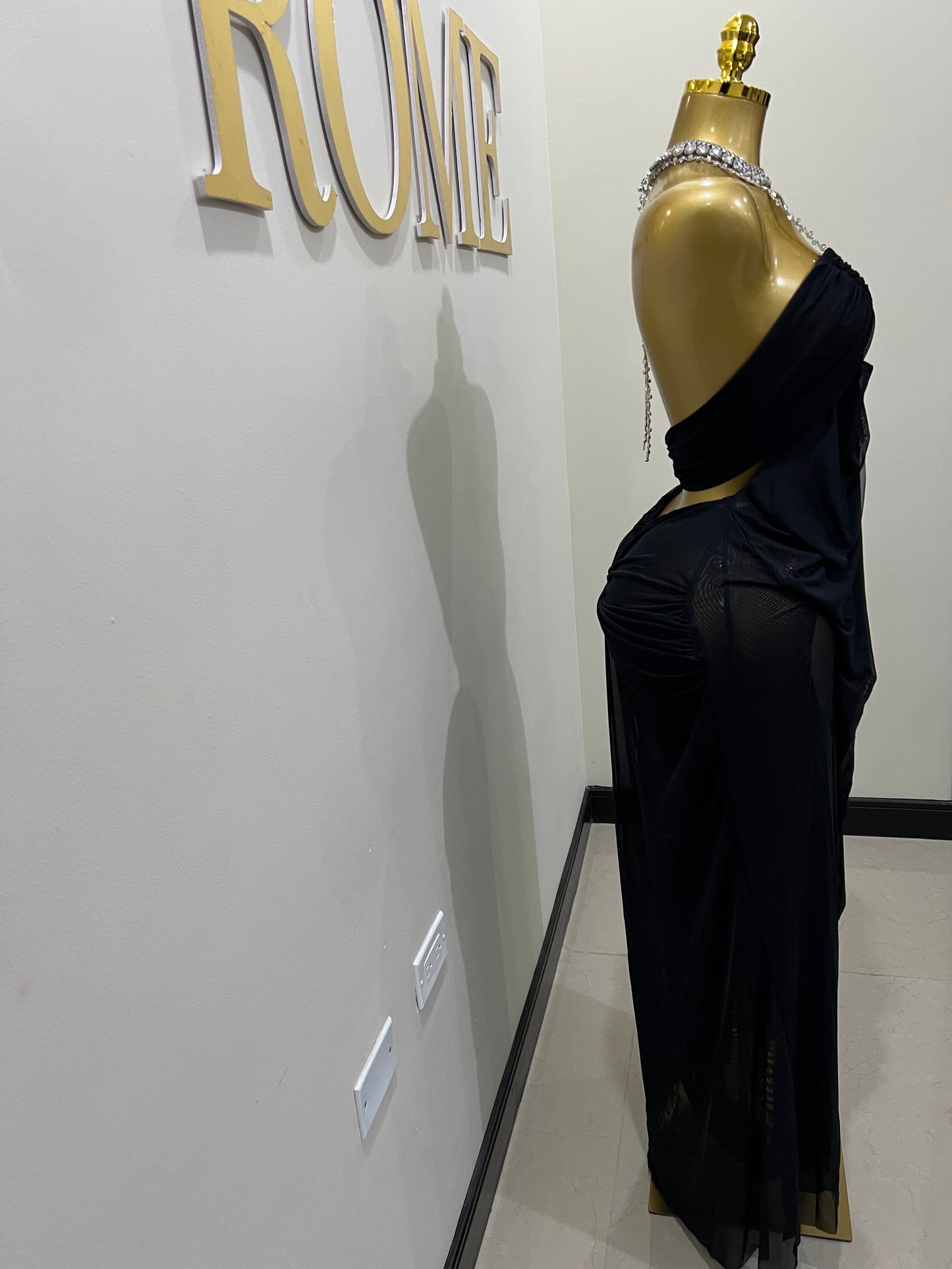 Kim Mesh Dress (Black)