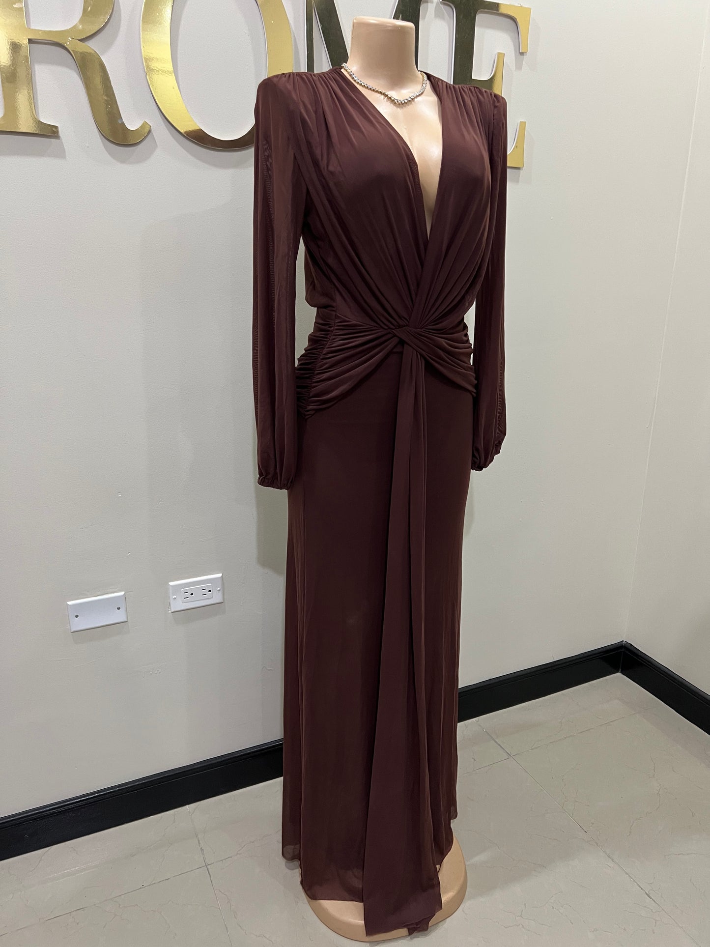 Michelle Victoria Dress (Brown)