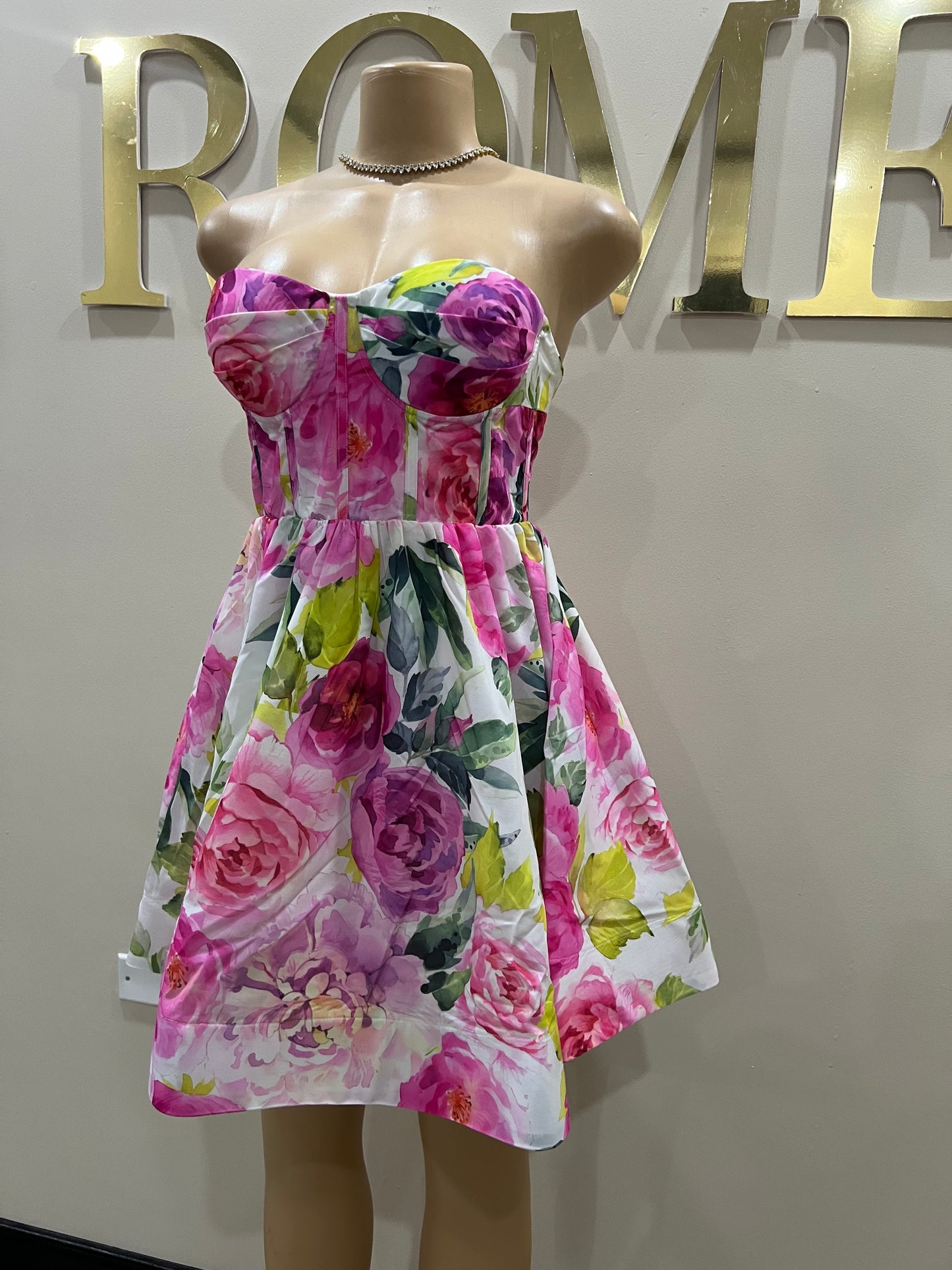 Princess Diana Floral Dress (Pink)