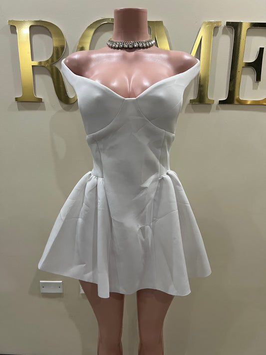 Francesca Diana Dress (White)