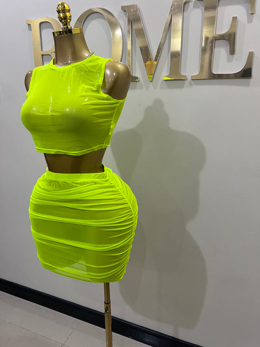 Skylar Mesh Skirt Set Cover Up