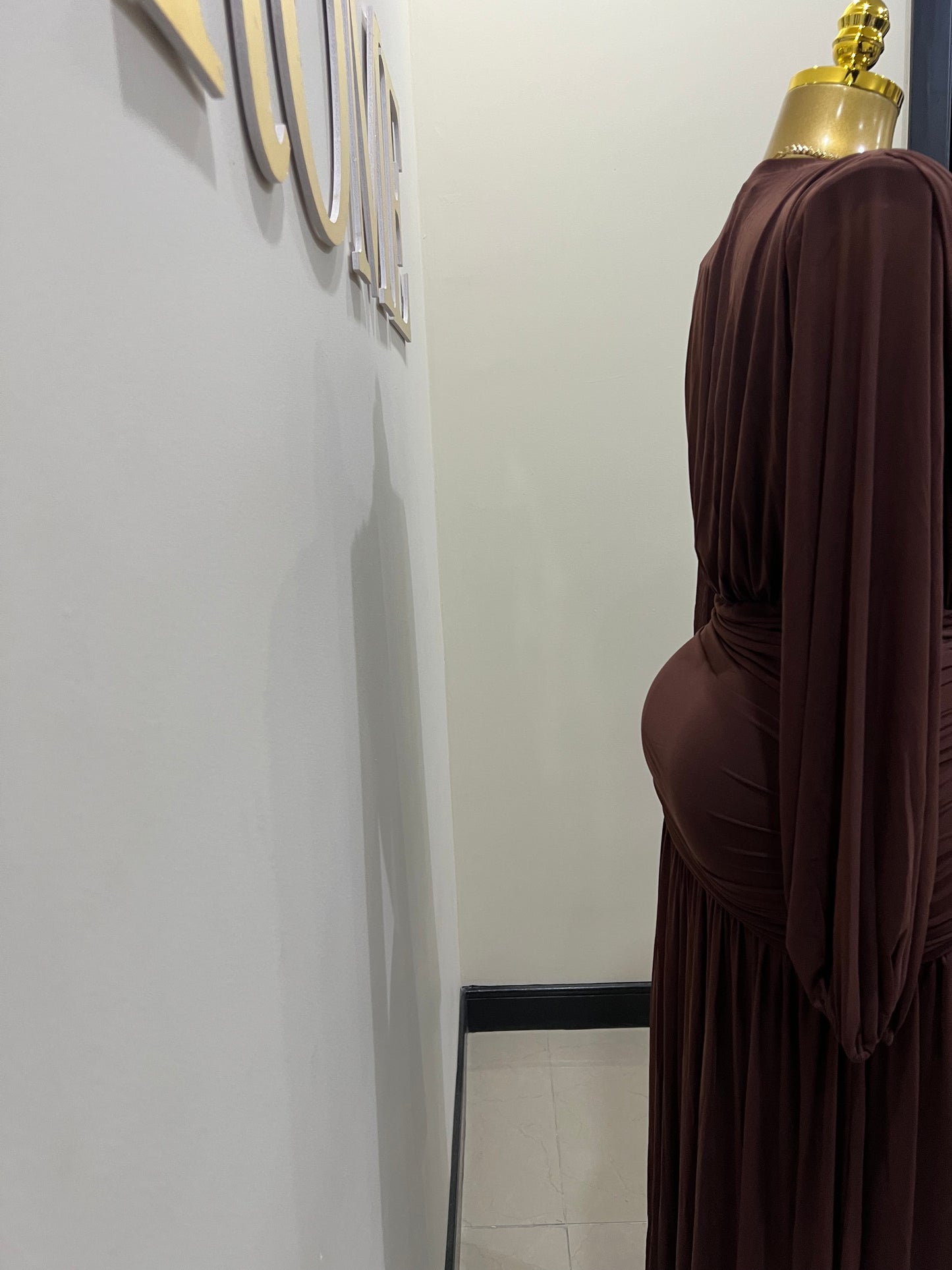 Michelle Valor Dress (Brown)