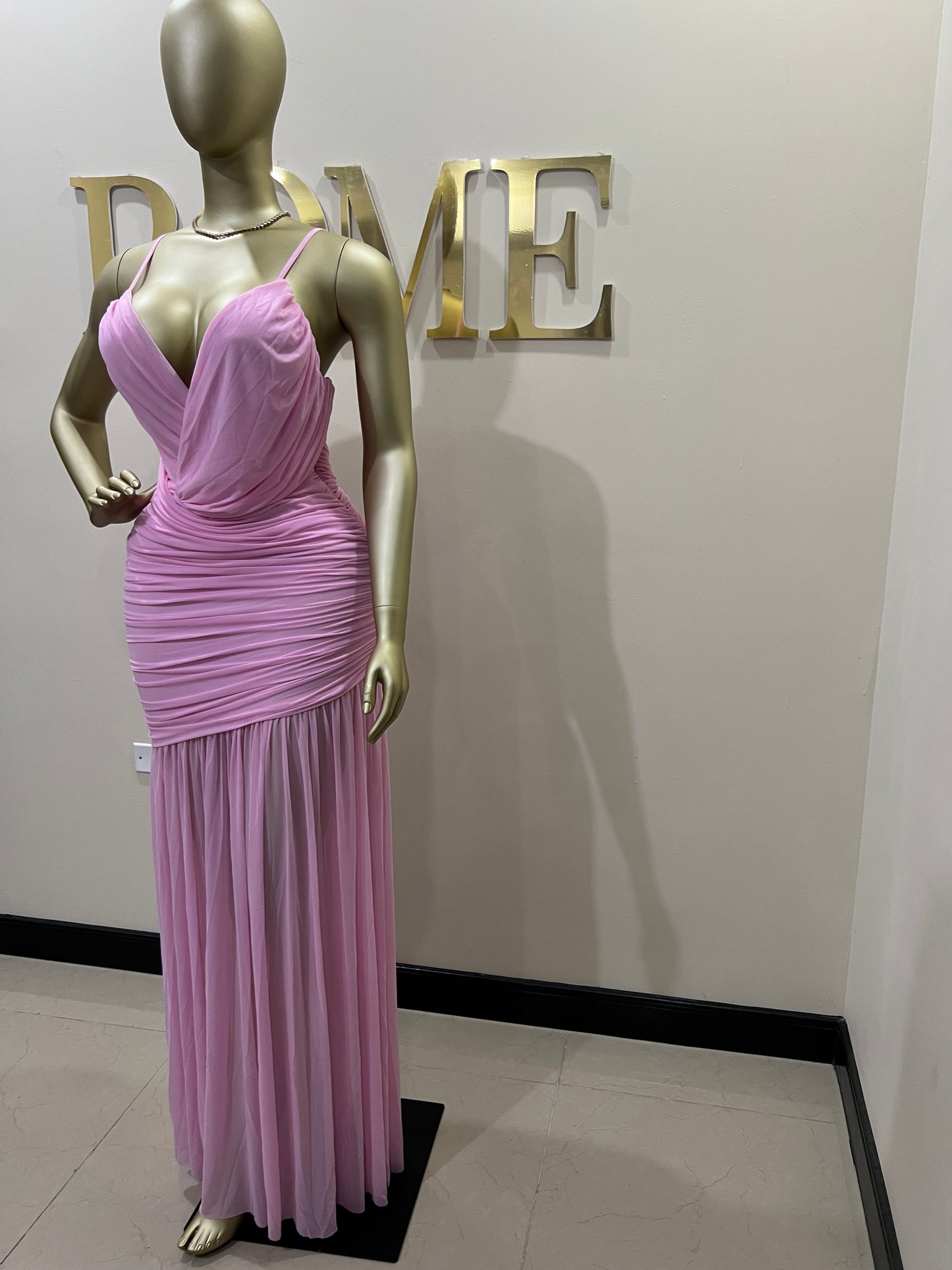 Michelle Celine Strap Dress (Pink)
