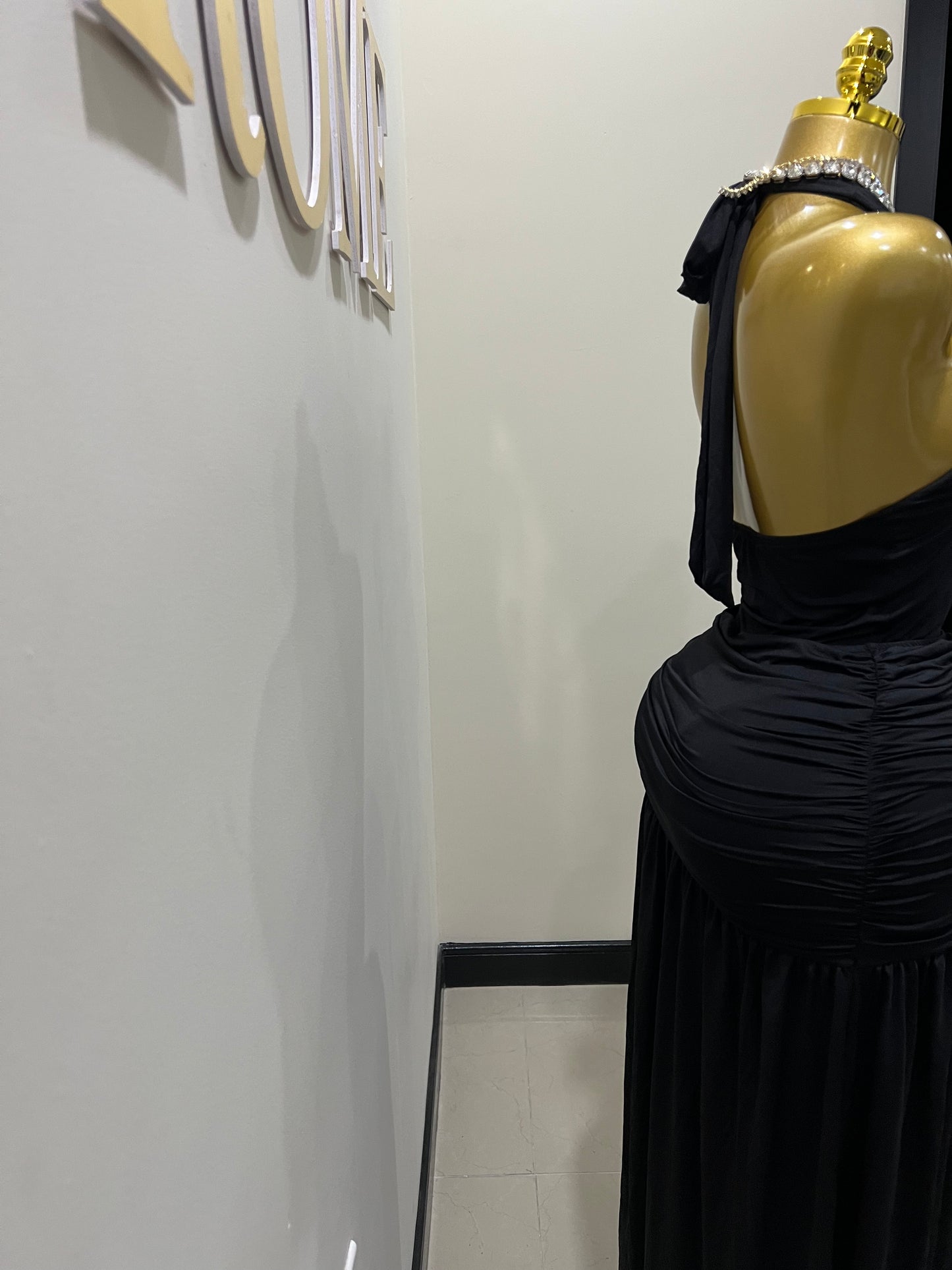 Nara Petal 2 Pcs Bodysuit & Skirt Set (Black)