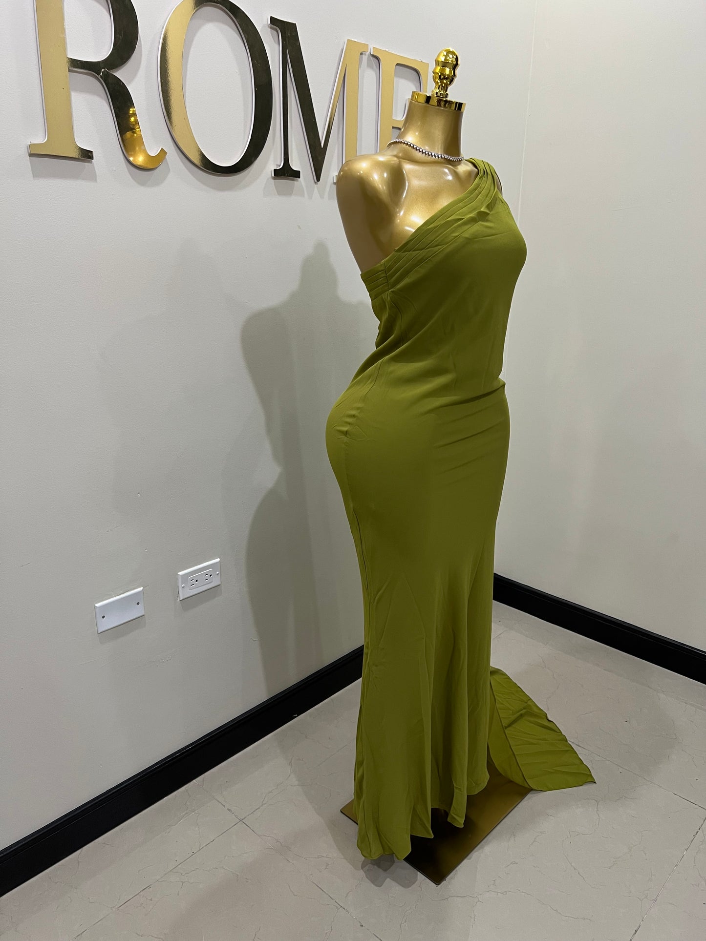 Isabella Chiffon Dress (Green)