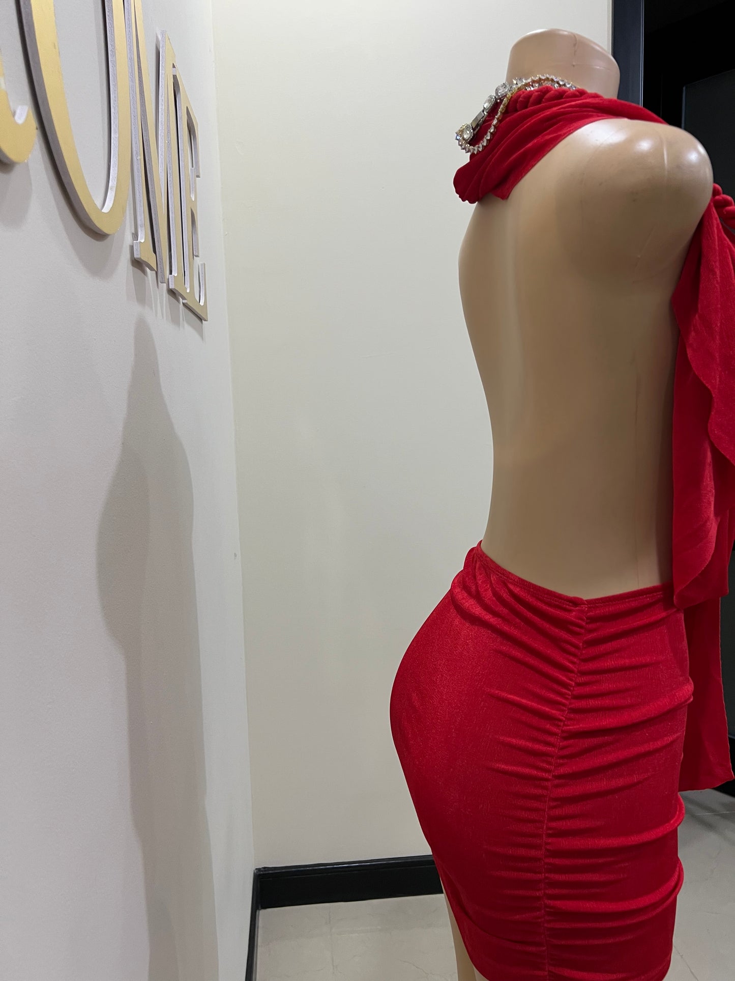 Cassie Rope Dress (Red)